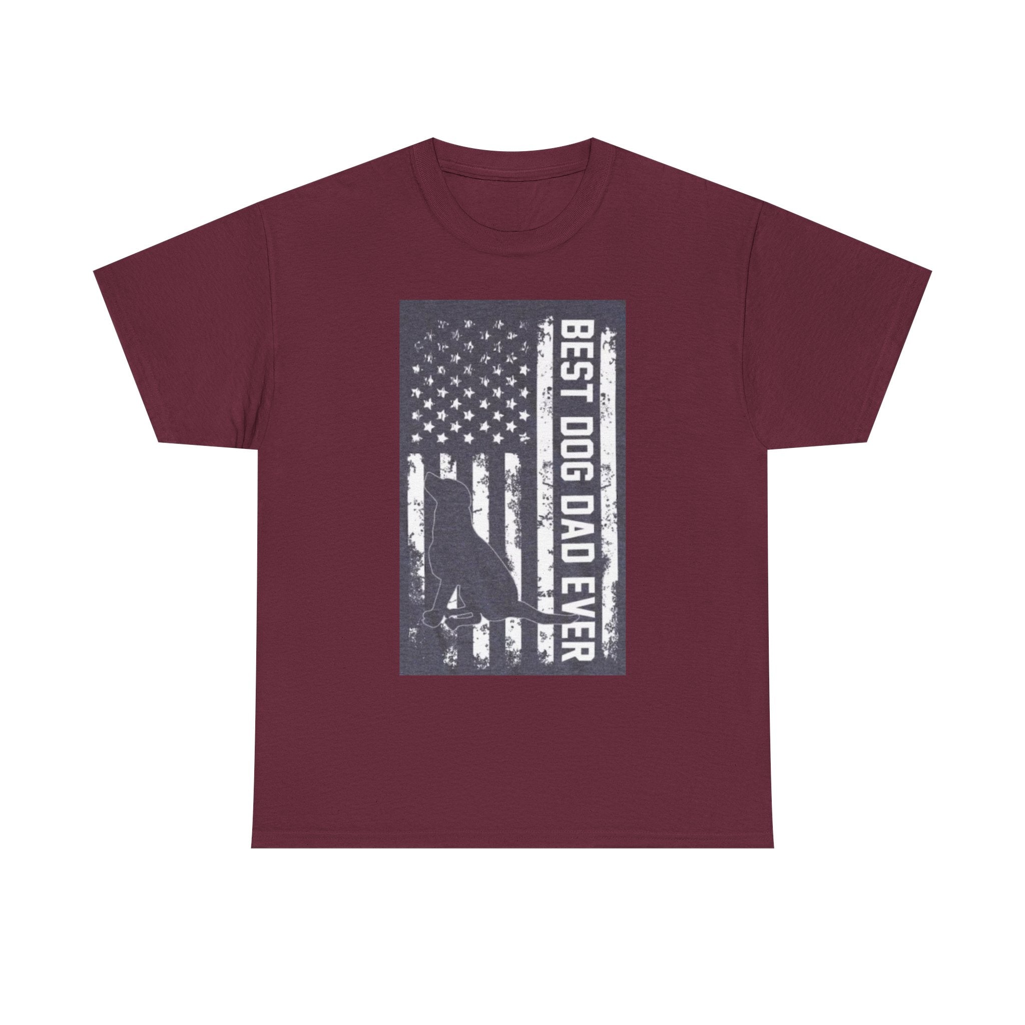 Best Dog Dad Ever T-Shirt – Patriotic American Flag Dog Dad Tee