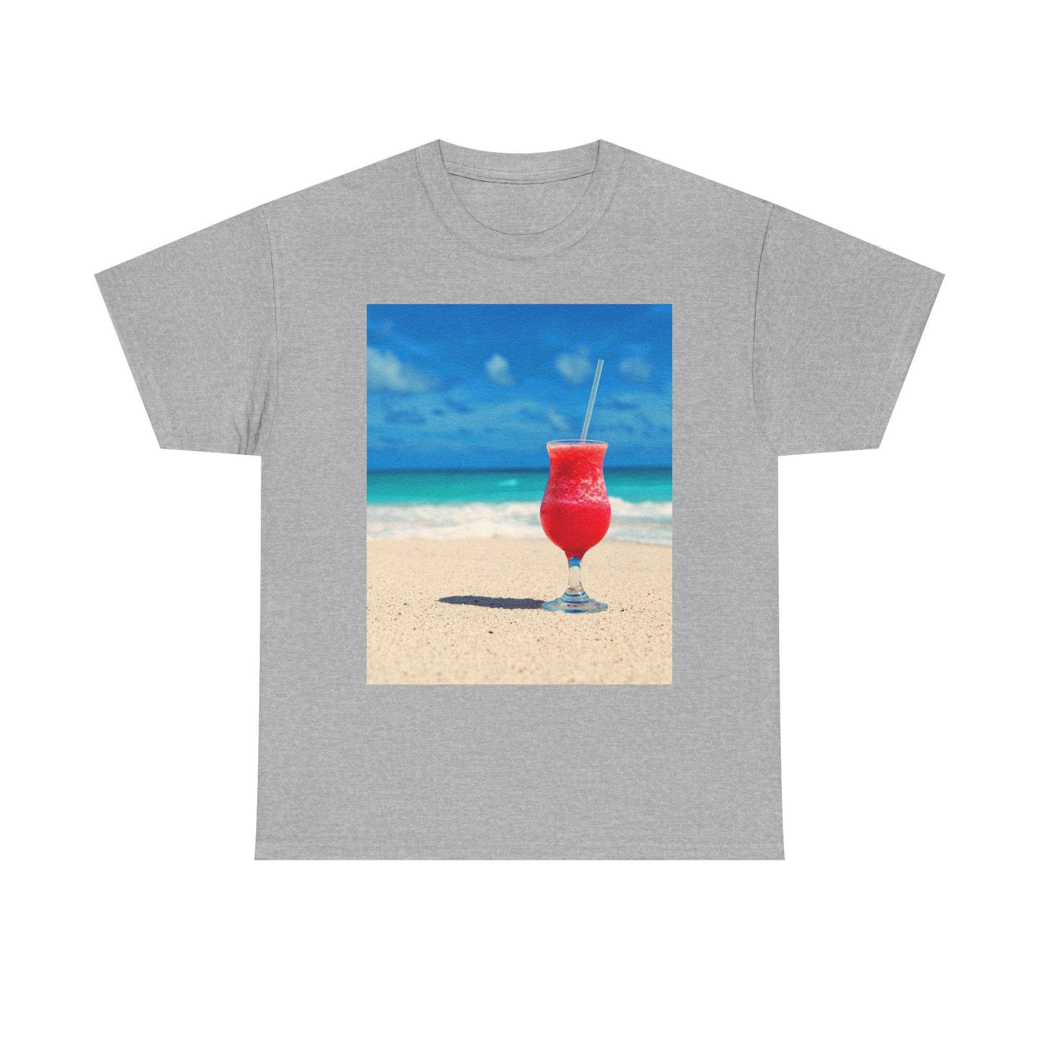 Tropical Beach Cocktail Graphic Tee (Summer Vacation Drink)