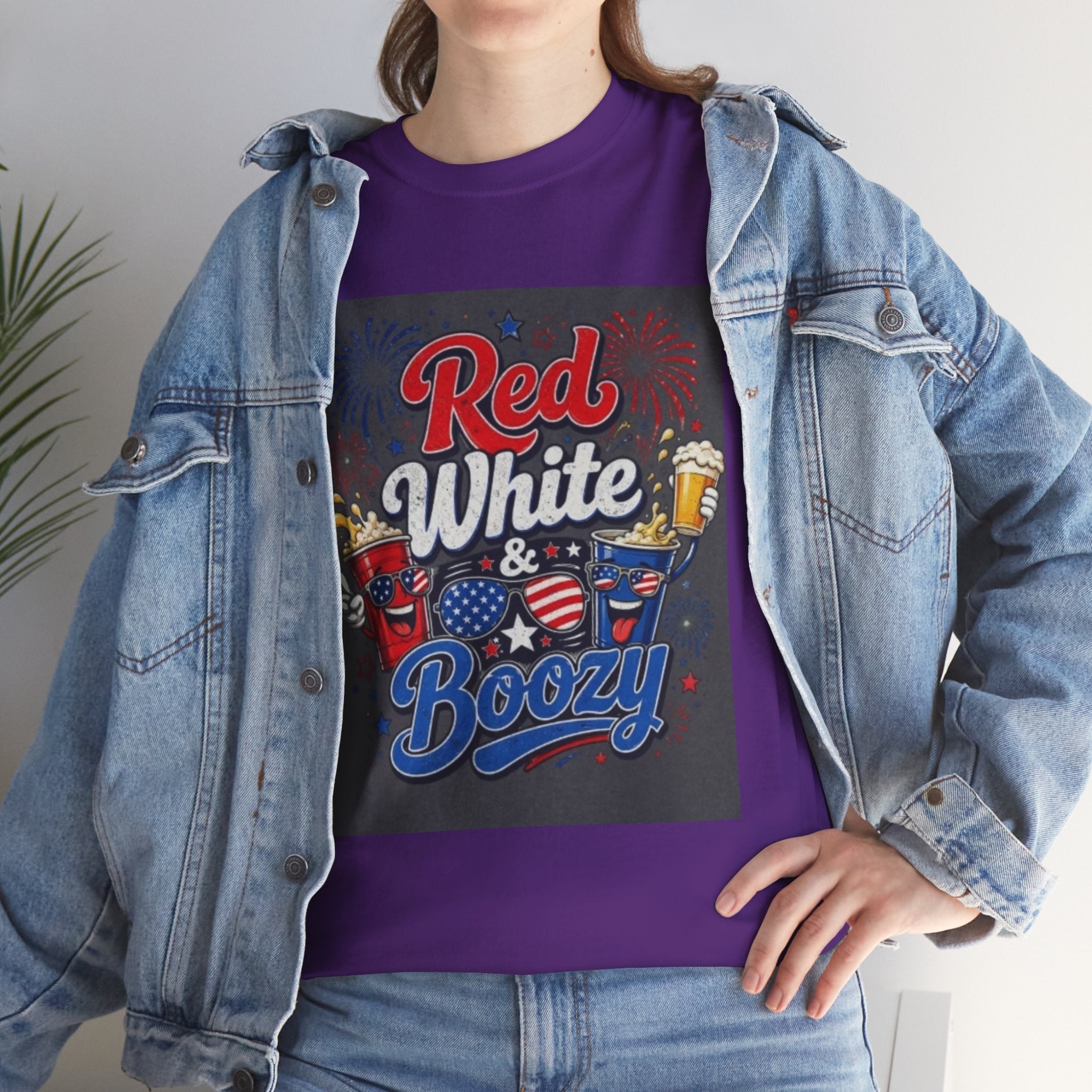 Red White & Boozy T-Shirt – Patriotic 4th of July Party Tee