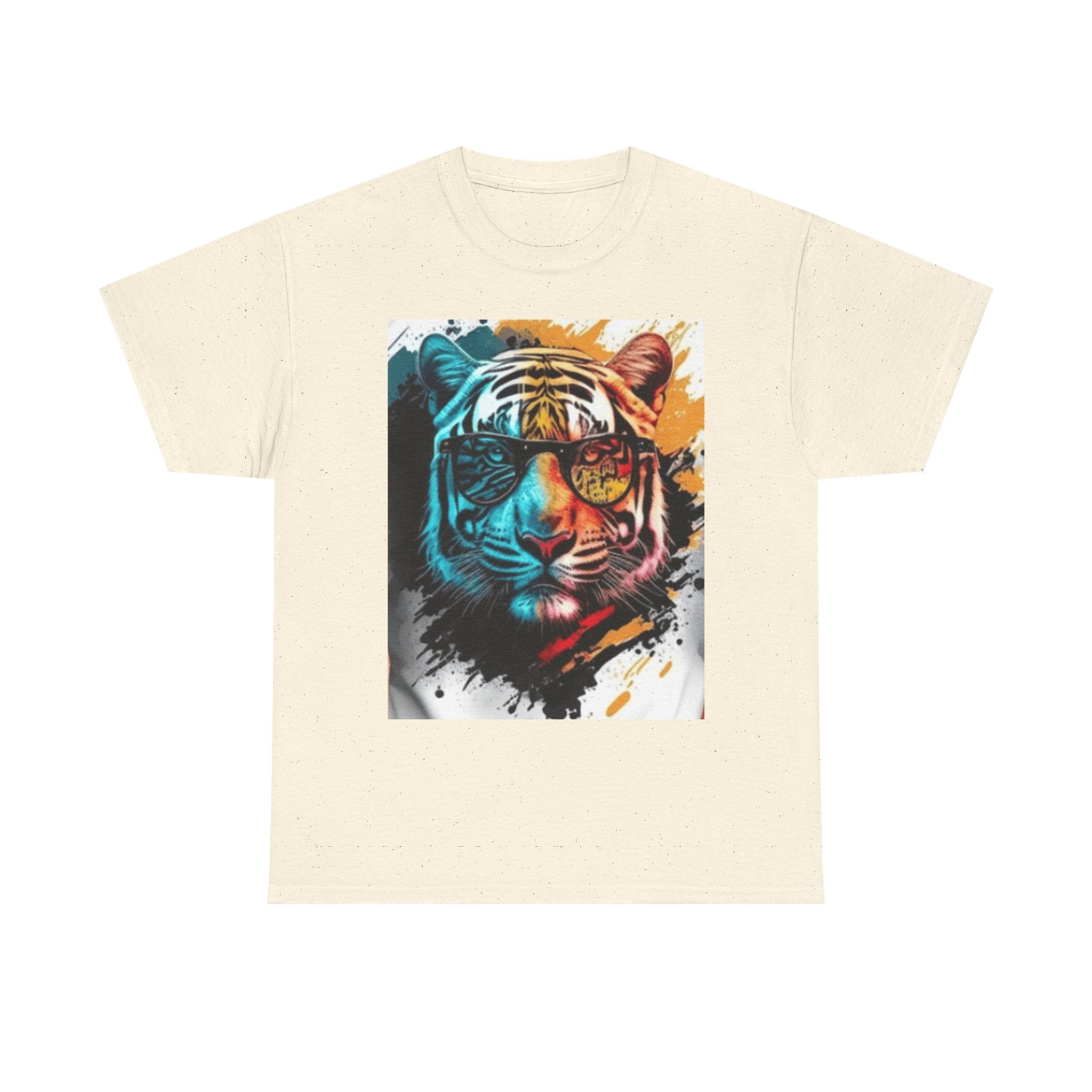 Tiger Portrait T-Shirt — Colorful Abstract Tiger Face Tee