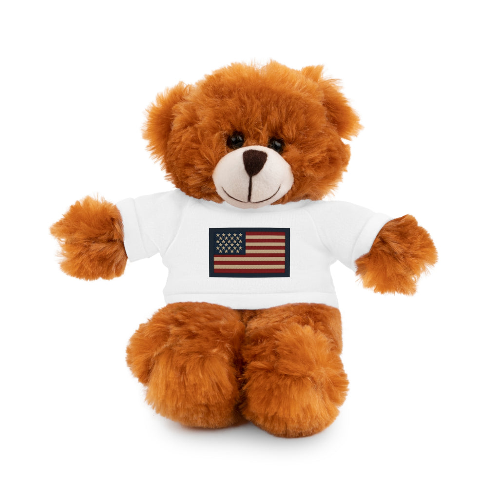 American Flag Teddy Bear with Tee — Patriotic Plush Gift