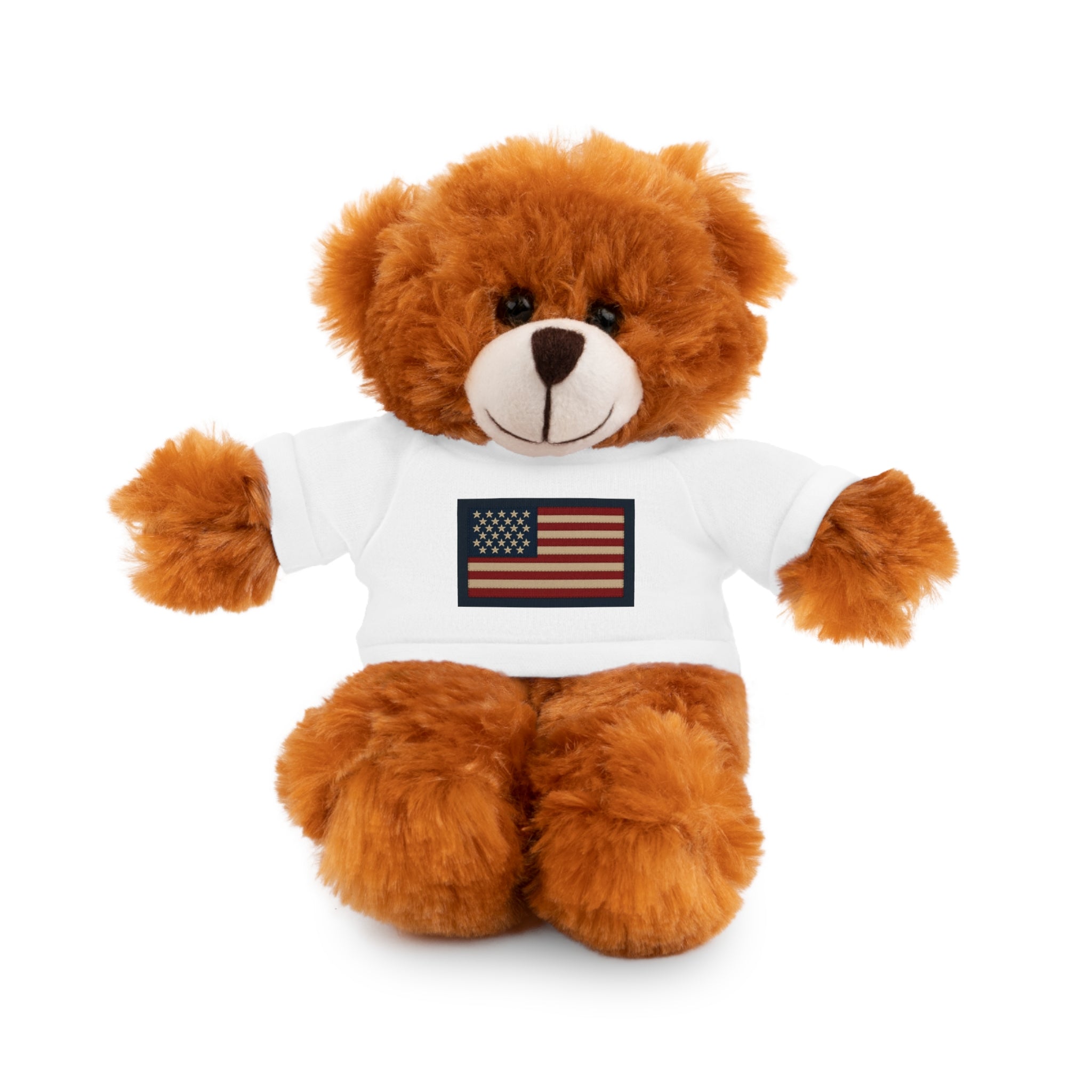 American Flag Teddy Bear with Tee — Patriotic Plush Gift
