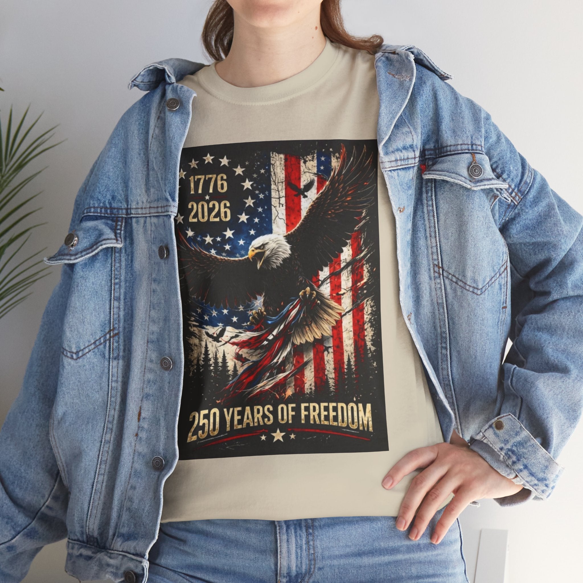 Patriotic Tee — 1776–2026 Bald Eagle "250 Years of Freedom" Shirt