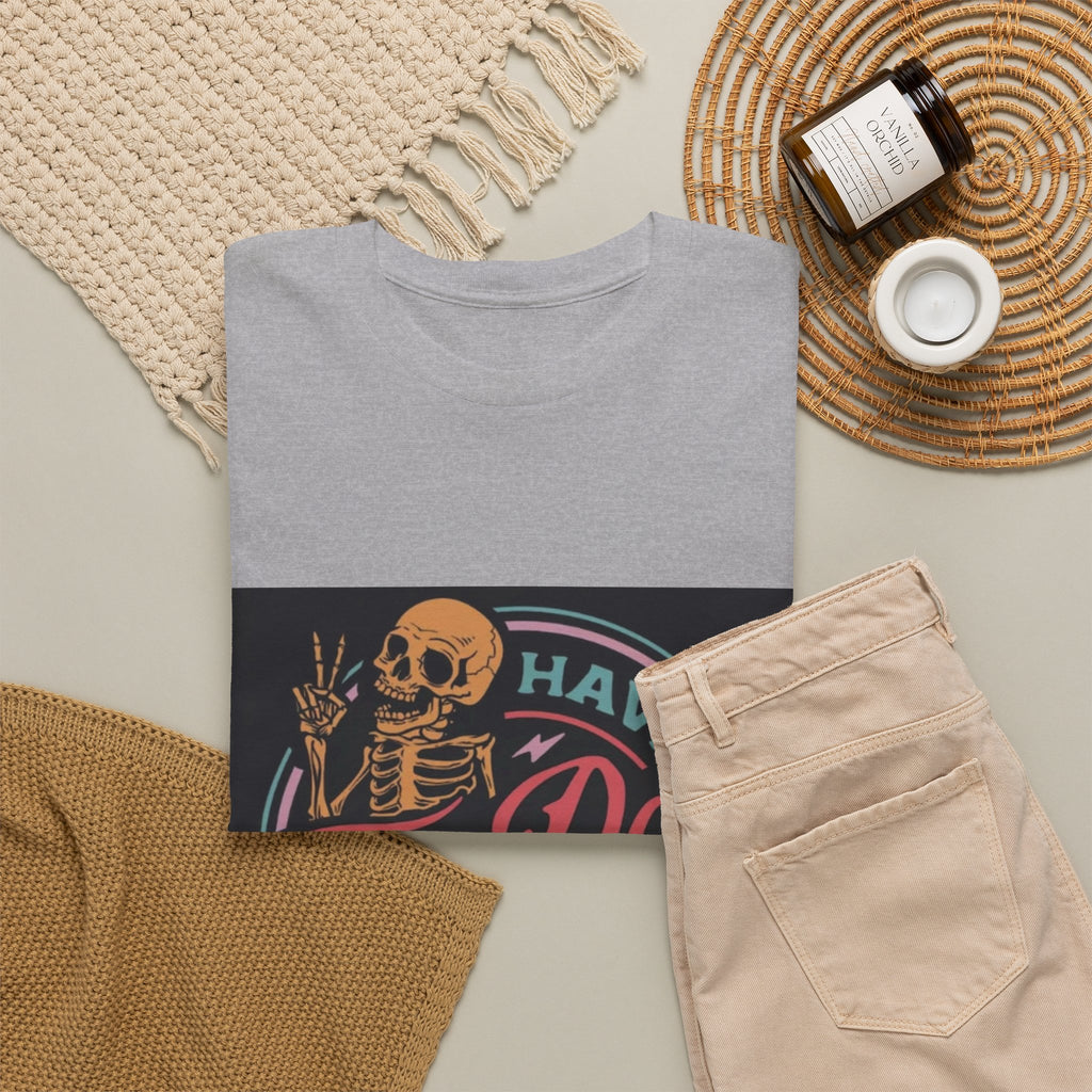Have The Day You Deserve T-Shirt — Retro Skeleton Graphic Tee
