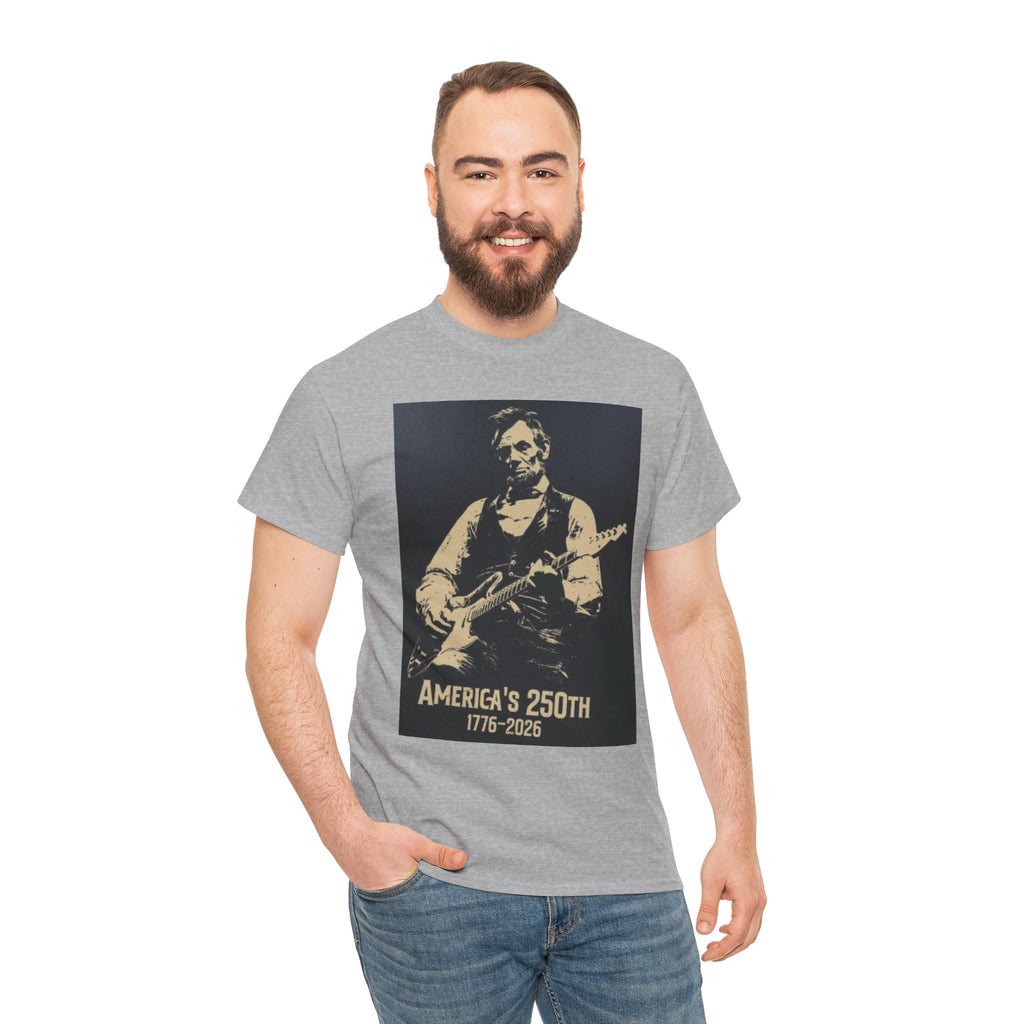 America's 250th Guitar Tee — 1776–2026 Patriotic Rock T‑Shirt