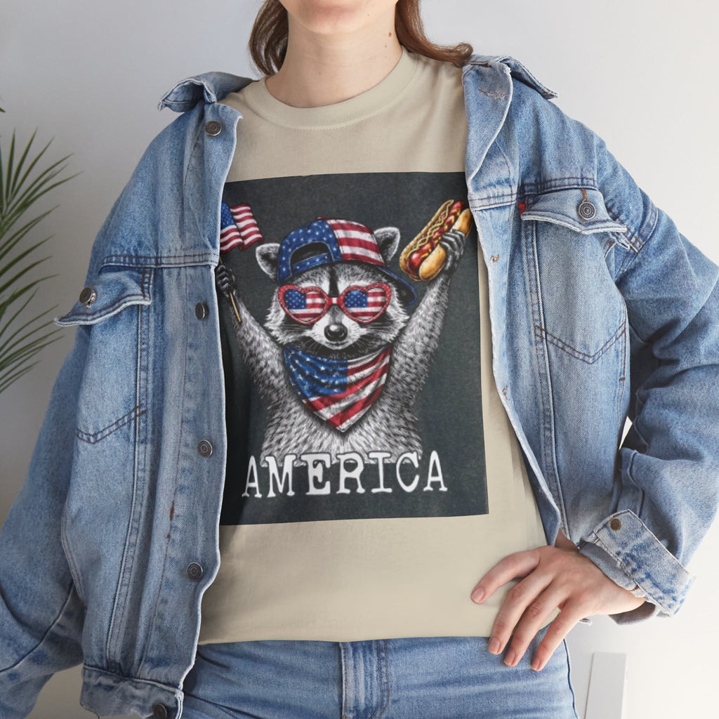 Patriotic Raccoon 'America' T-Shirt