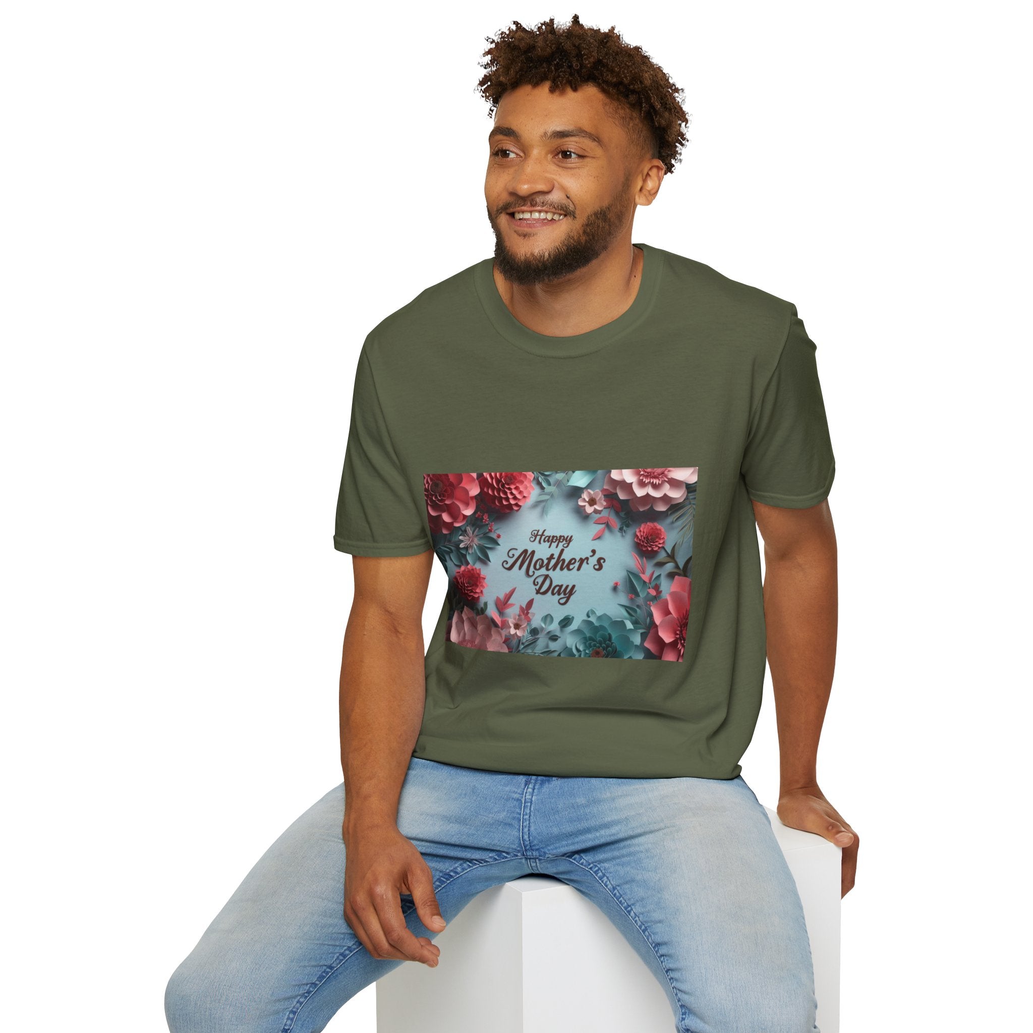 Mother's Day Floral T-Shirt — "Happy Mother's Day" Garden Bouquet Tee