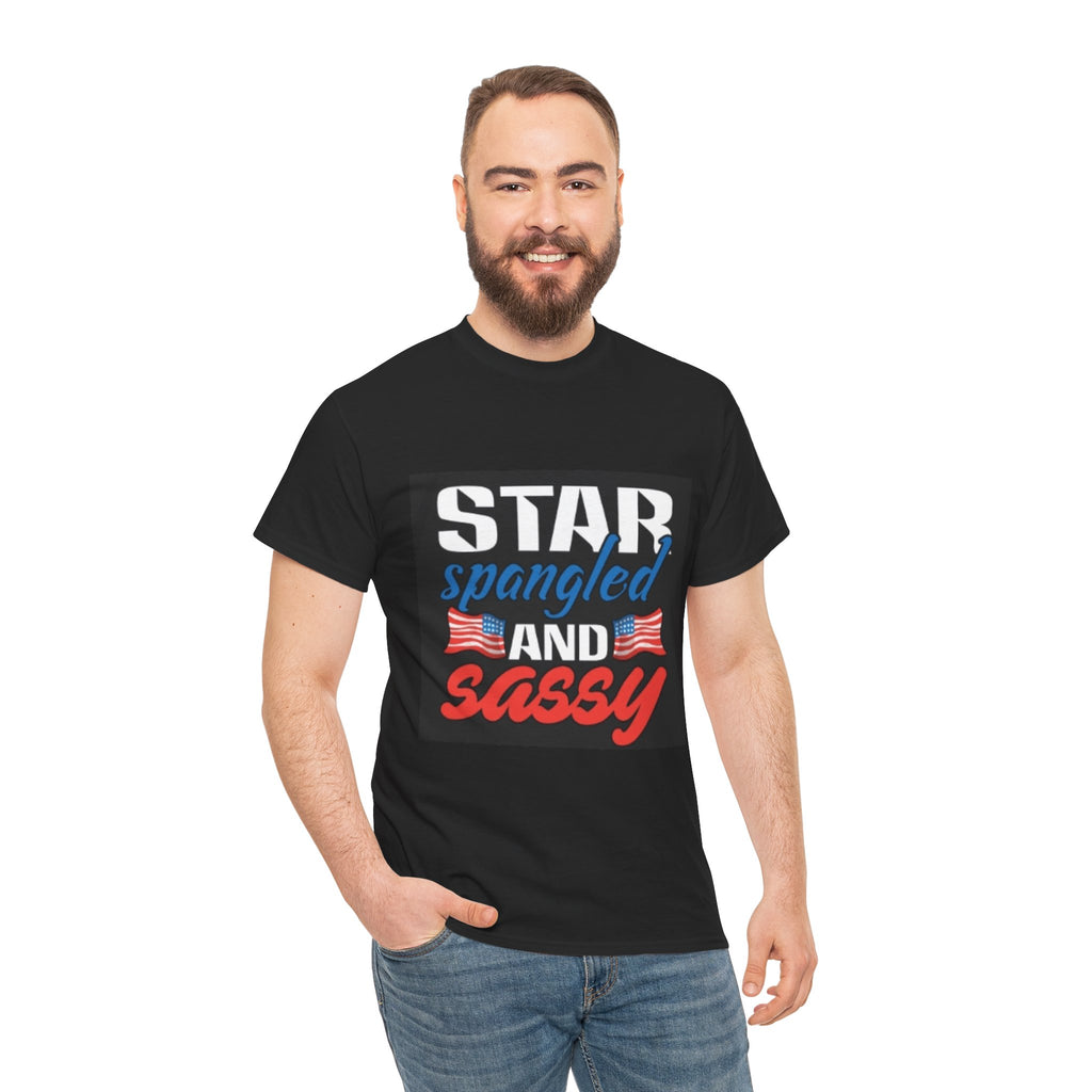 Star Spangled and Sassy Tee — Patriotic 4th of July Shirt with Flags