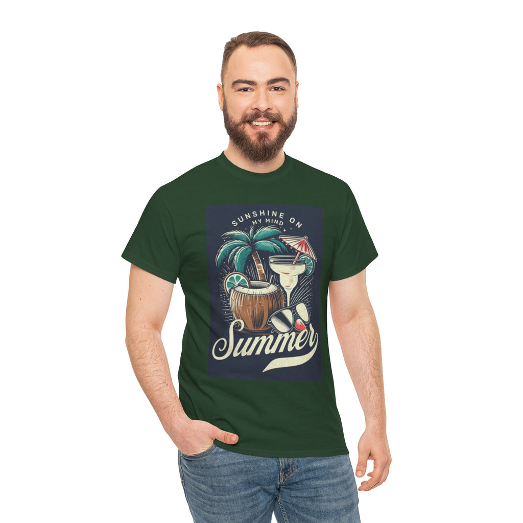 Summer Cocktail Tee — "Sunshine On My Mind" Tropical Beach T-Shirt