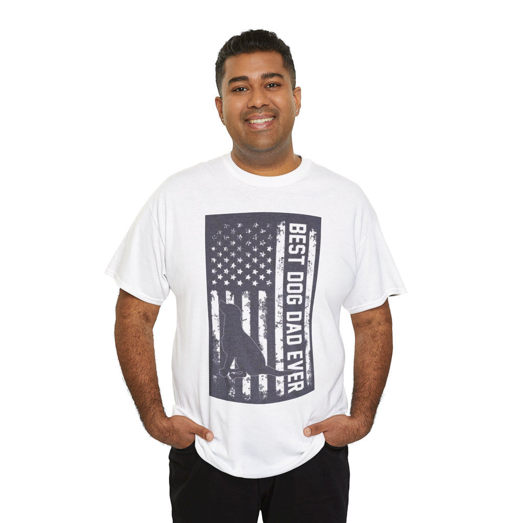 Best Dog Dad Ever T-Shirt – Patriotic American Flag Dog Dad Tee