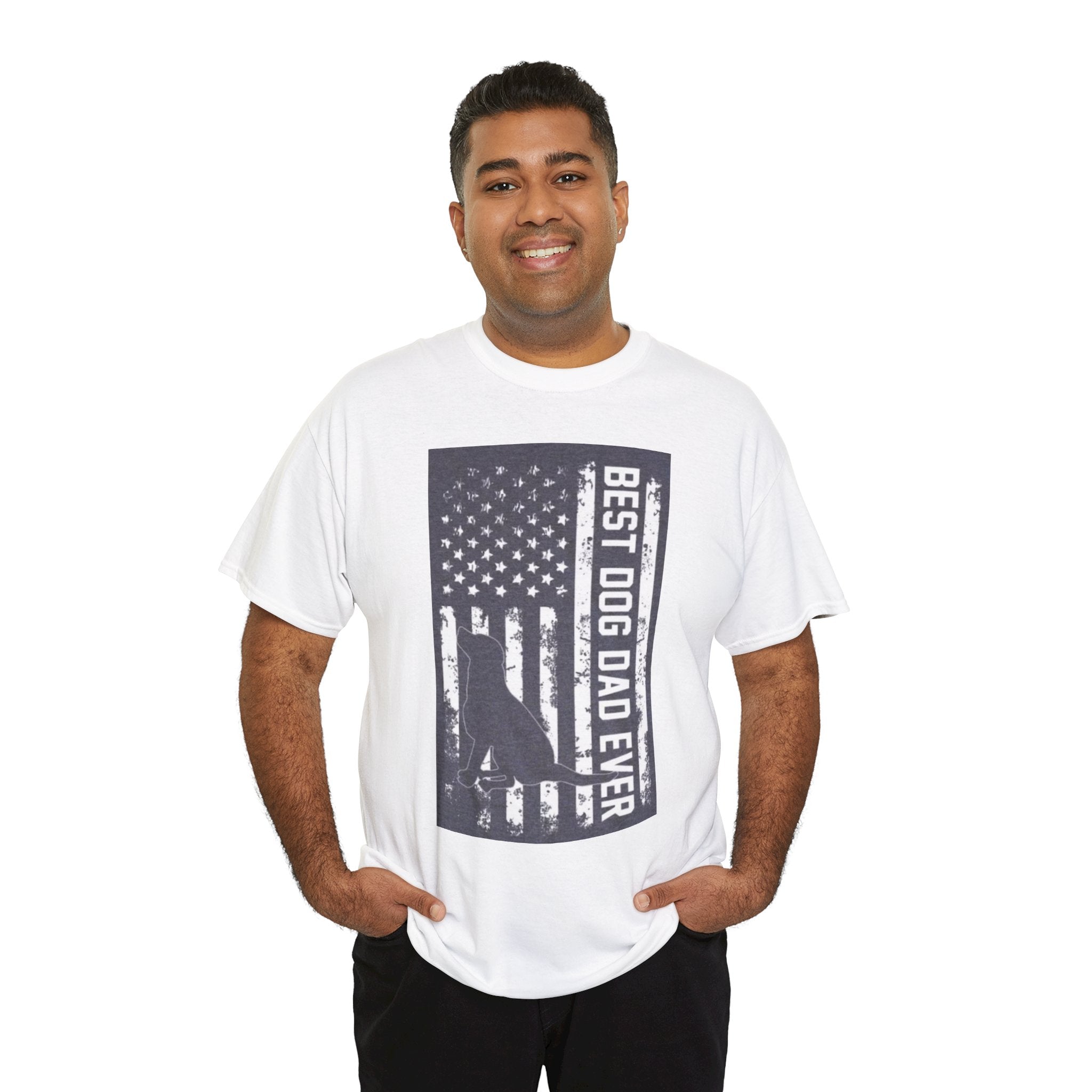 Best Dog Dad Ever T-Shirt – Patriotic American Flag Dog Dad Tee