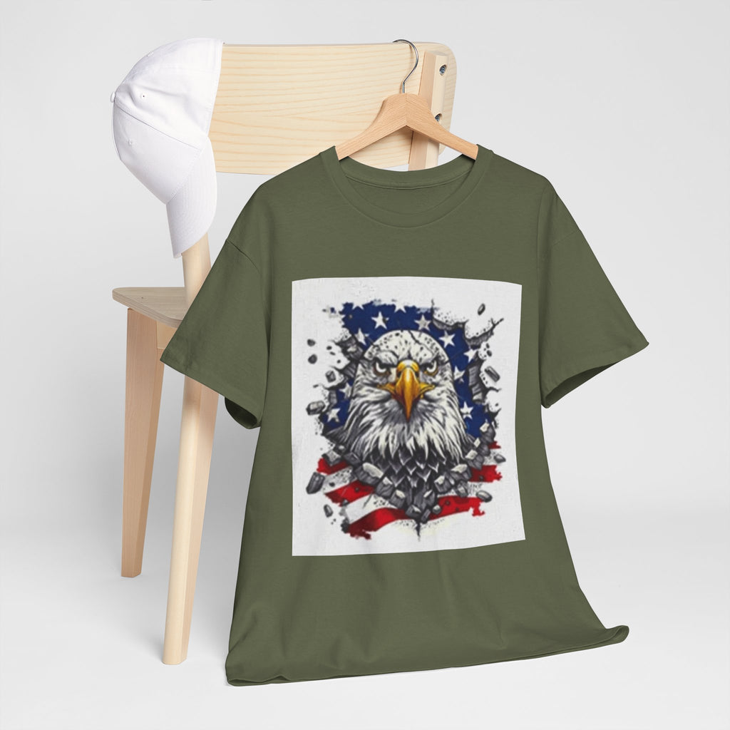 Eagle American Flag T-Shirt — Patriotic Bald Eagle Graphic Tee for 4th of July