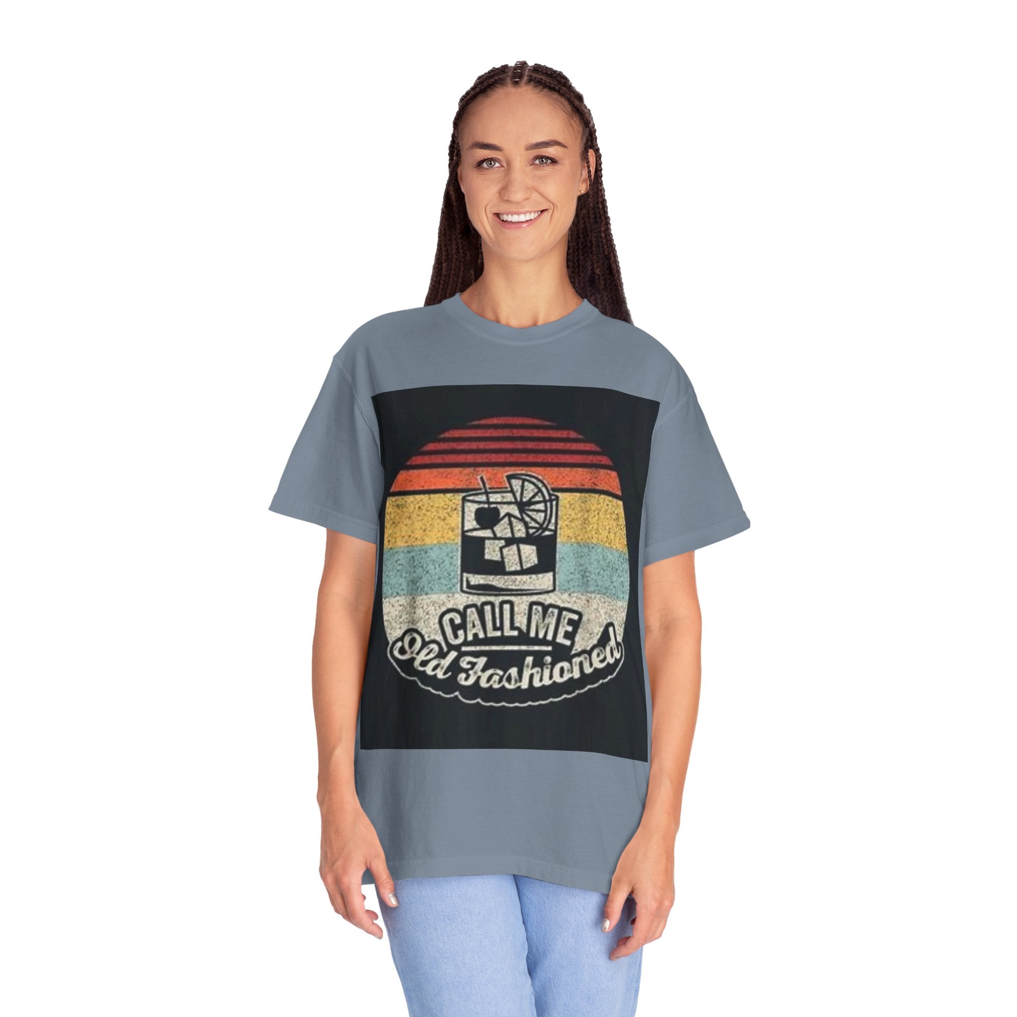 T-Shirt — "Call Me Old Fashioned" Retro Cocktail Graphic Tee
