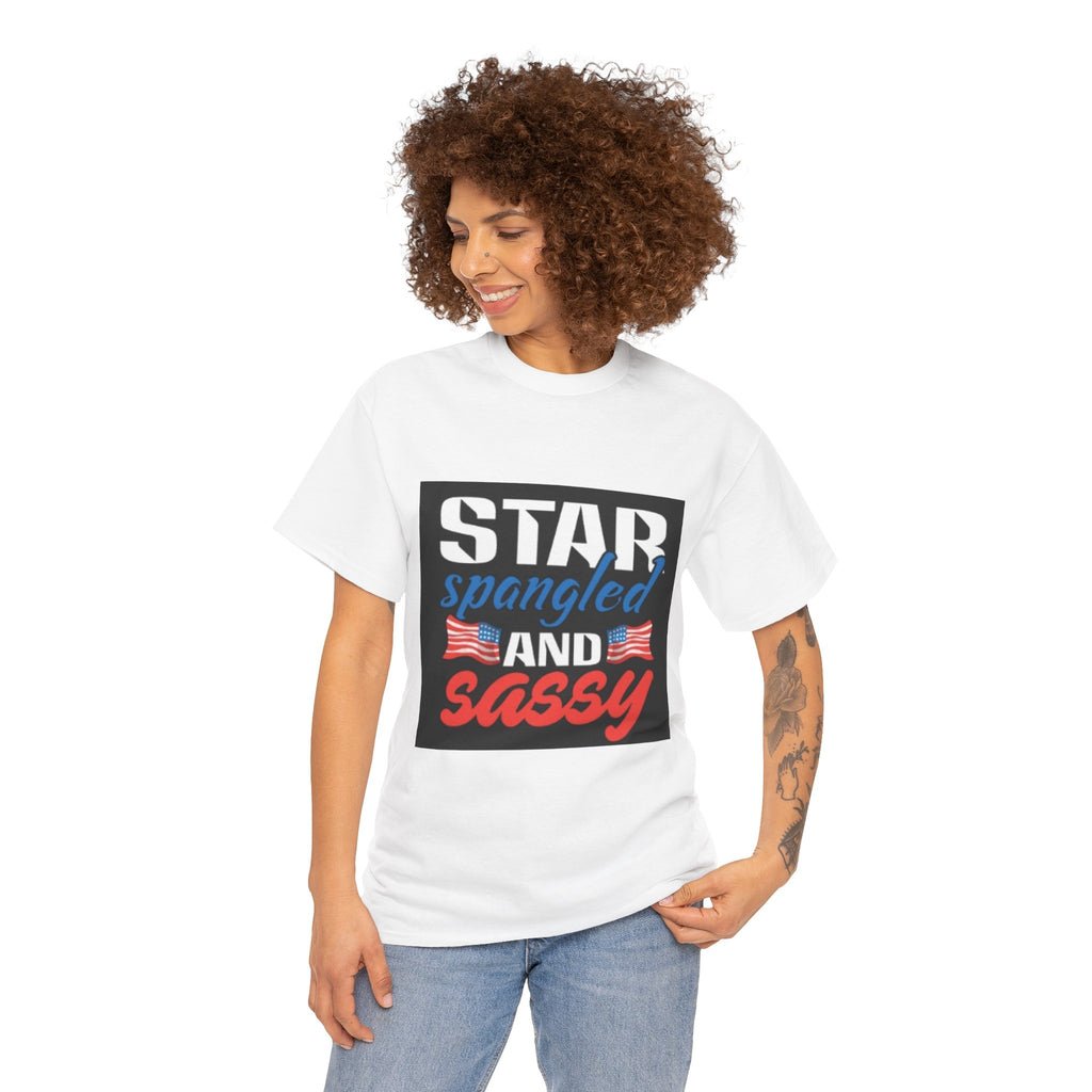 Star Spangled and Sassy Tee — Patriotic 4th of July Shirt with Flags