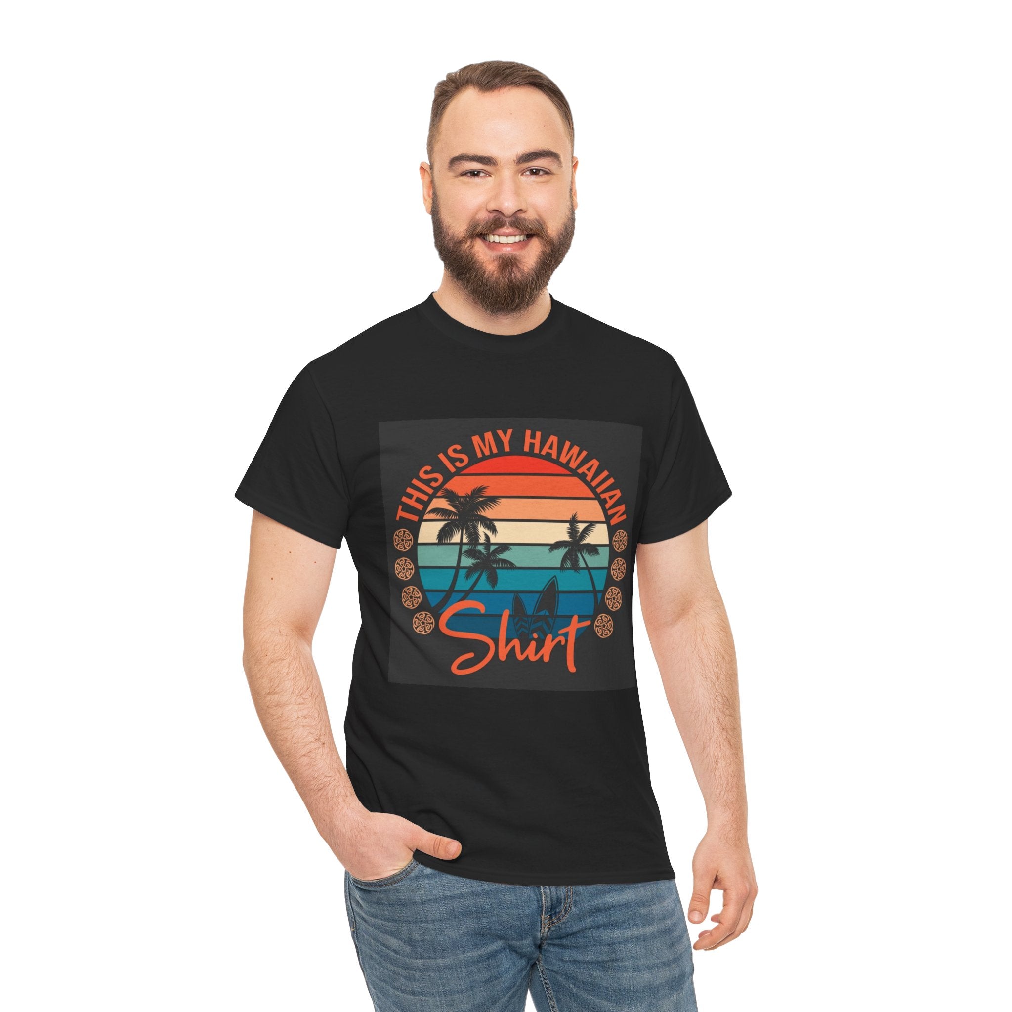 This Is My Hawaiian Shirt Tee — Vintage Sunset Palm Beach T-Shirt