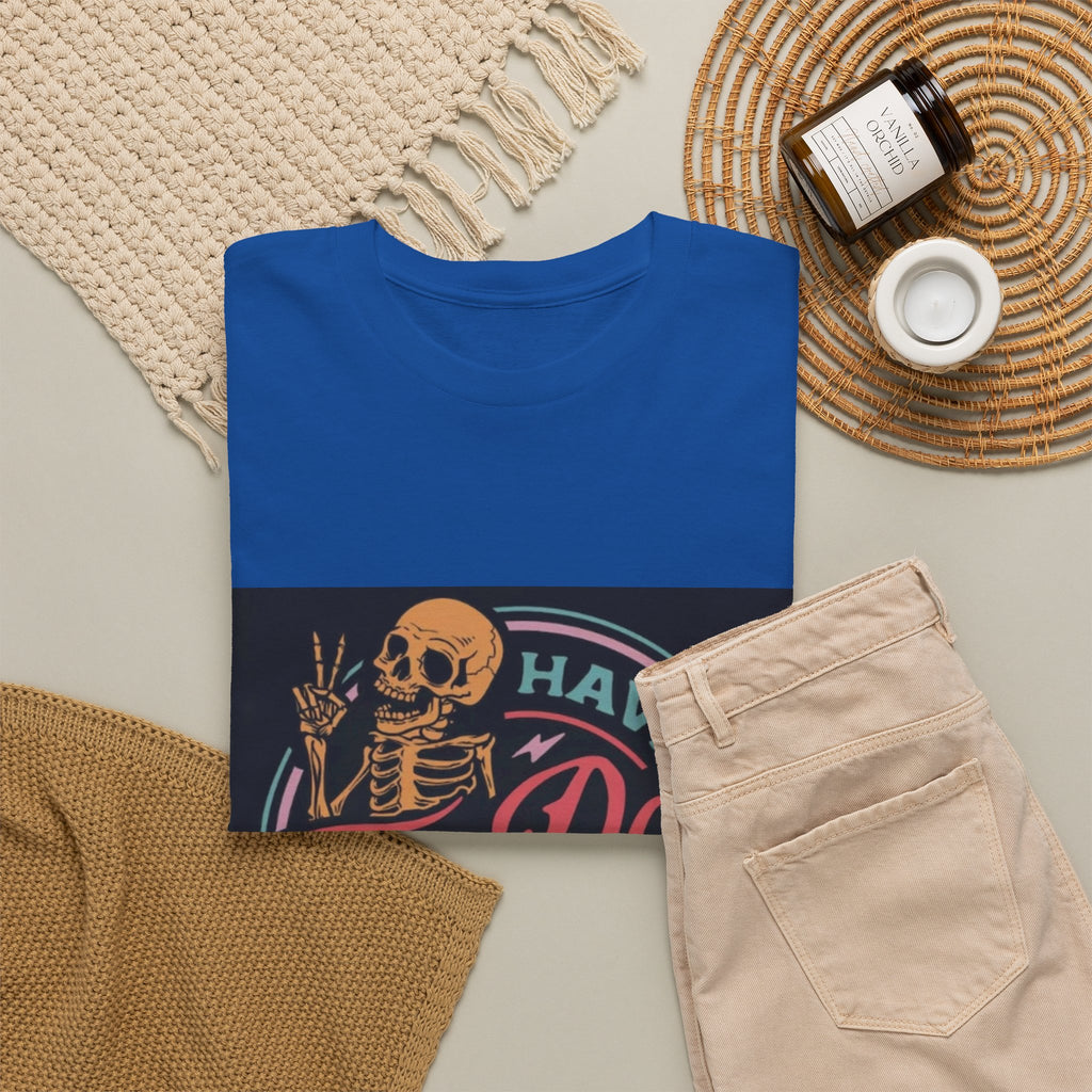Have The Day You Deserve T-Shirt — Retro Skeleton Graphic Tee