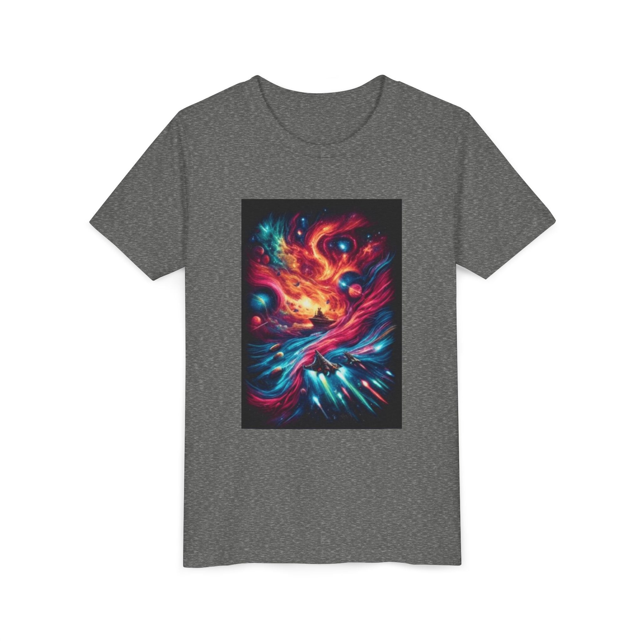 Youth Tee — Cosmic Phoenix Abstract Galaxy Art