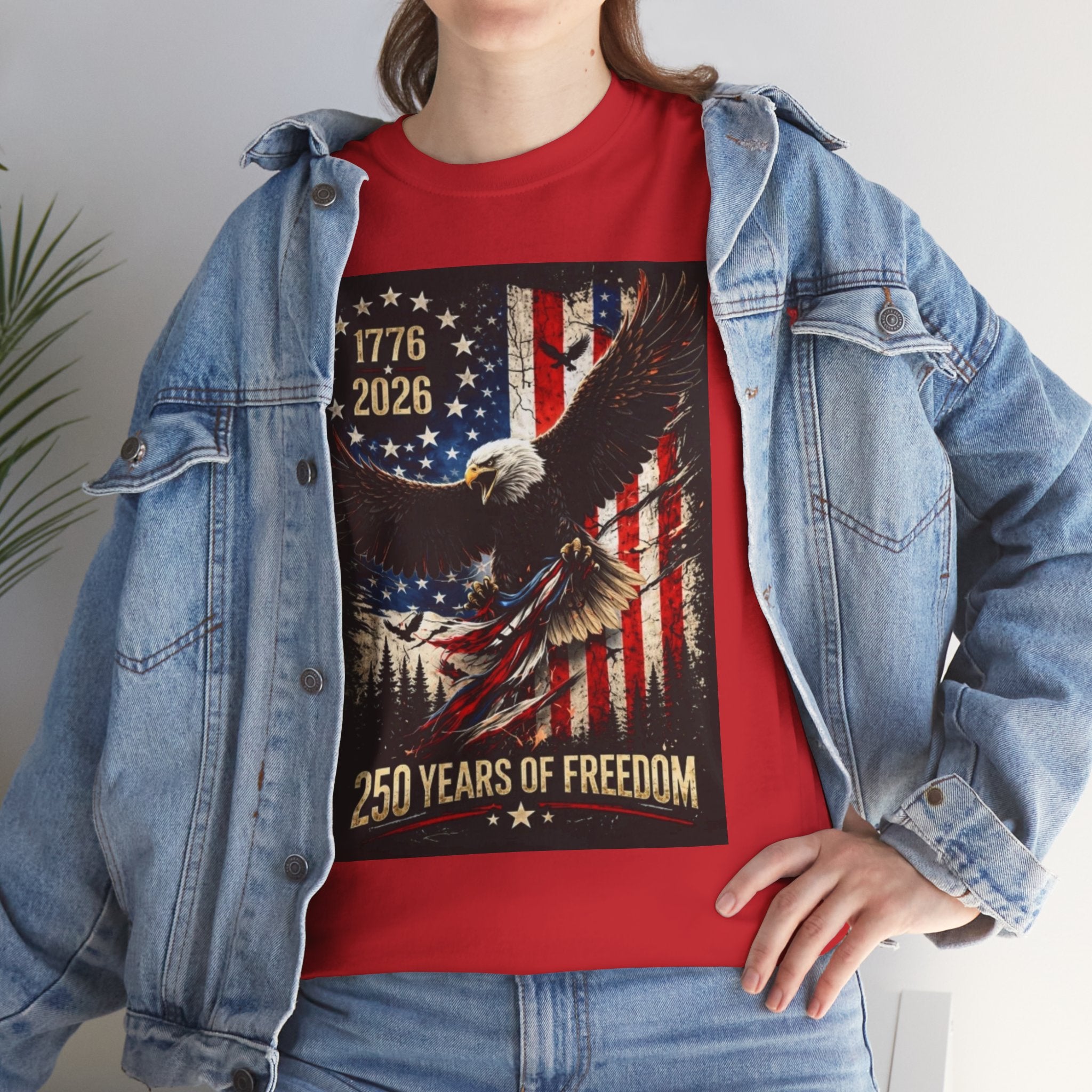 Patriotic Tee — 1776–2026 Bald Eagle "250 Years of Freedom" Shirt