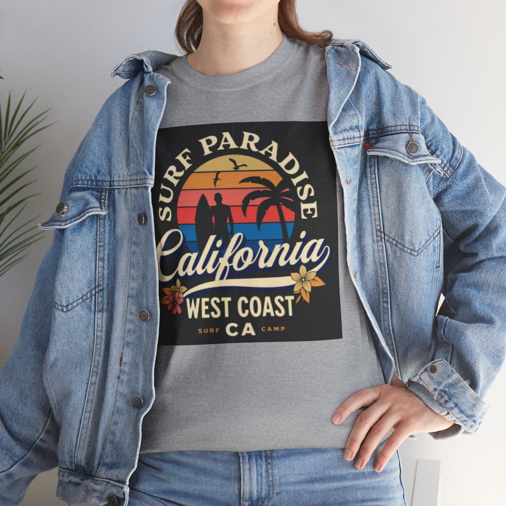 California Surf Paradise Tee — West Coast CA Vintage Sunset Graphic T-Shirt