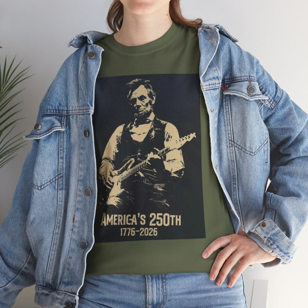 America's 250th Guitar Tee — 1776–2026 Patriotic Rock T‑Shirt