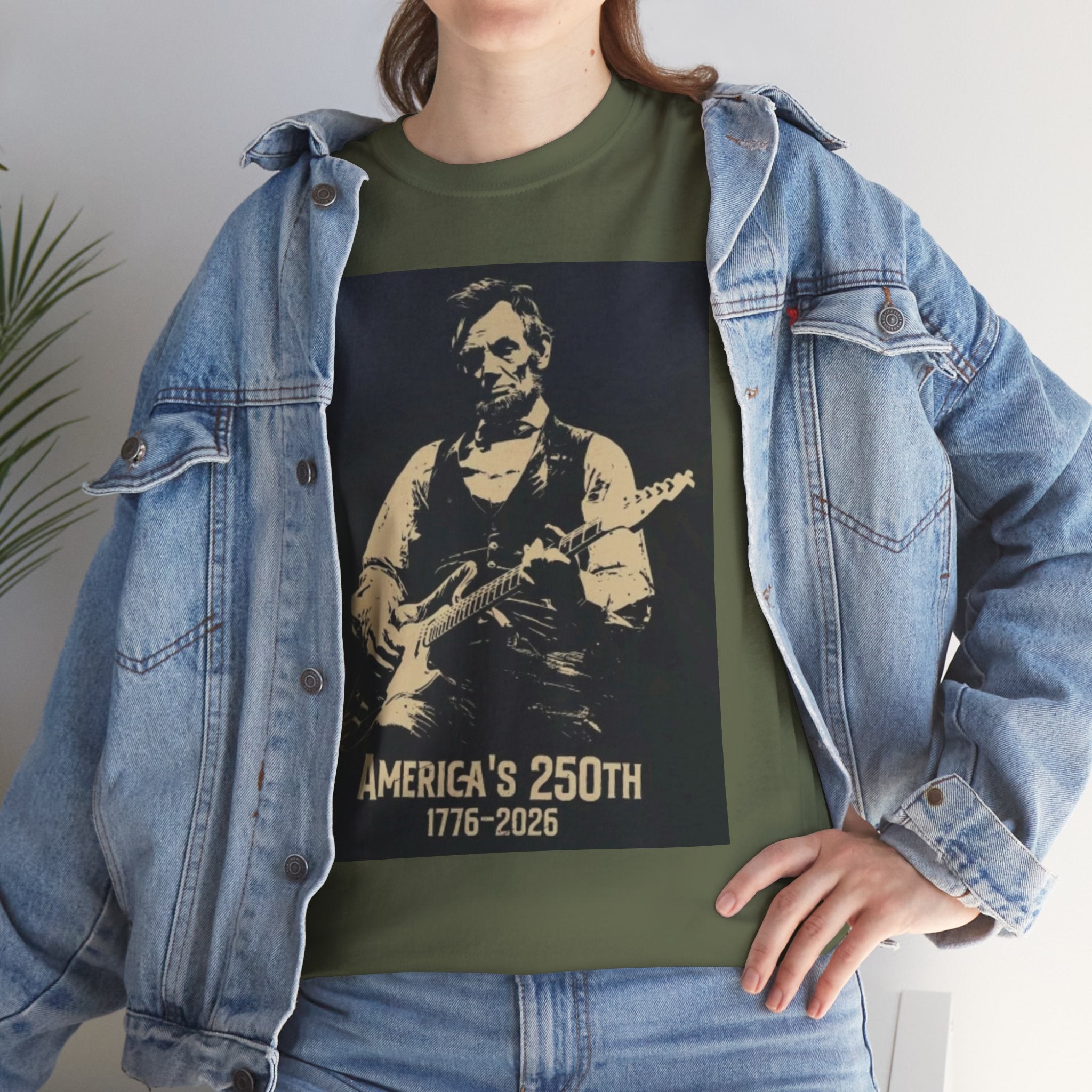 America's 250th Guitar Tee — 1776–2026 Patriotic Rock T‑Shirt