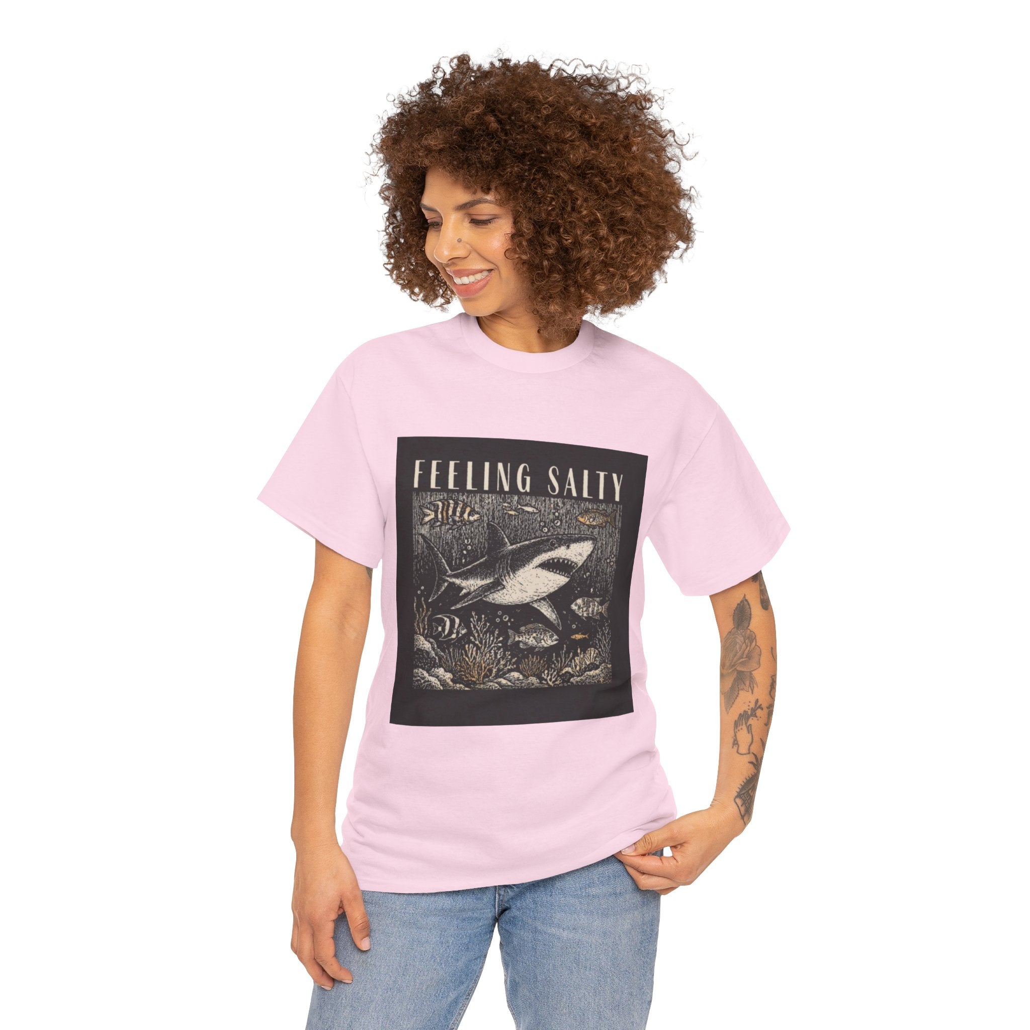 Feeling Salty Shark T-Shirt – Vintage Ocean Graphic Tee