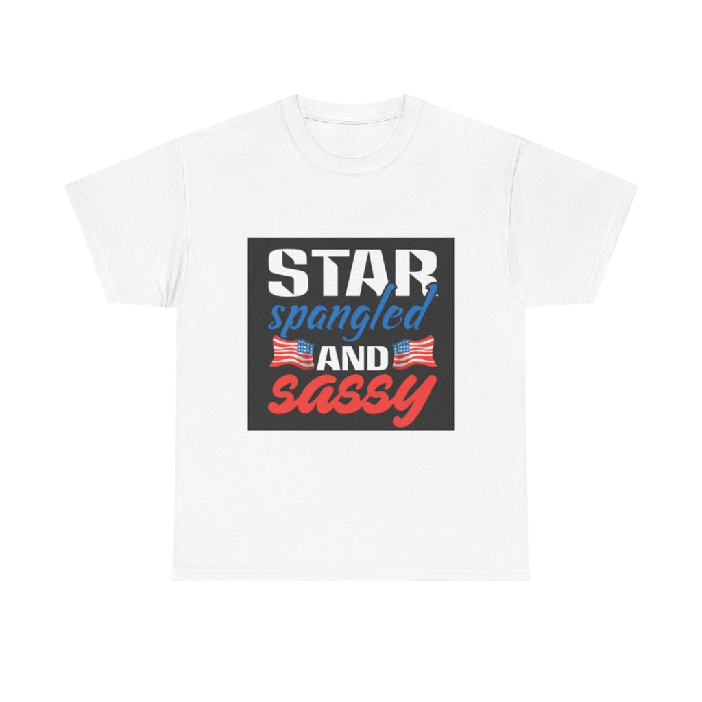 Star Spangled and Sassy Tee — Patriotic 4th of July Shirt with Flags