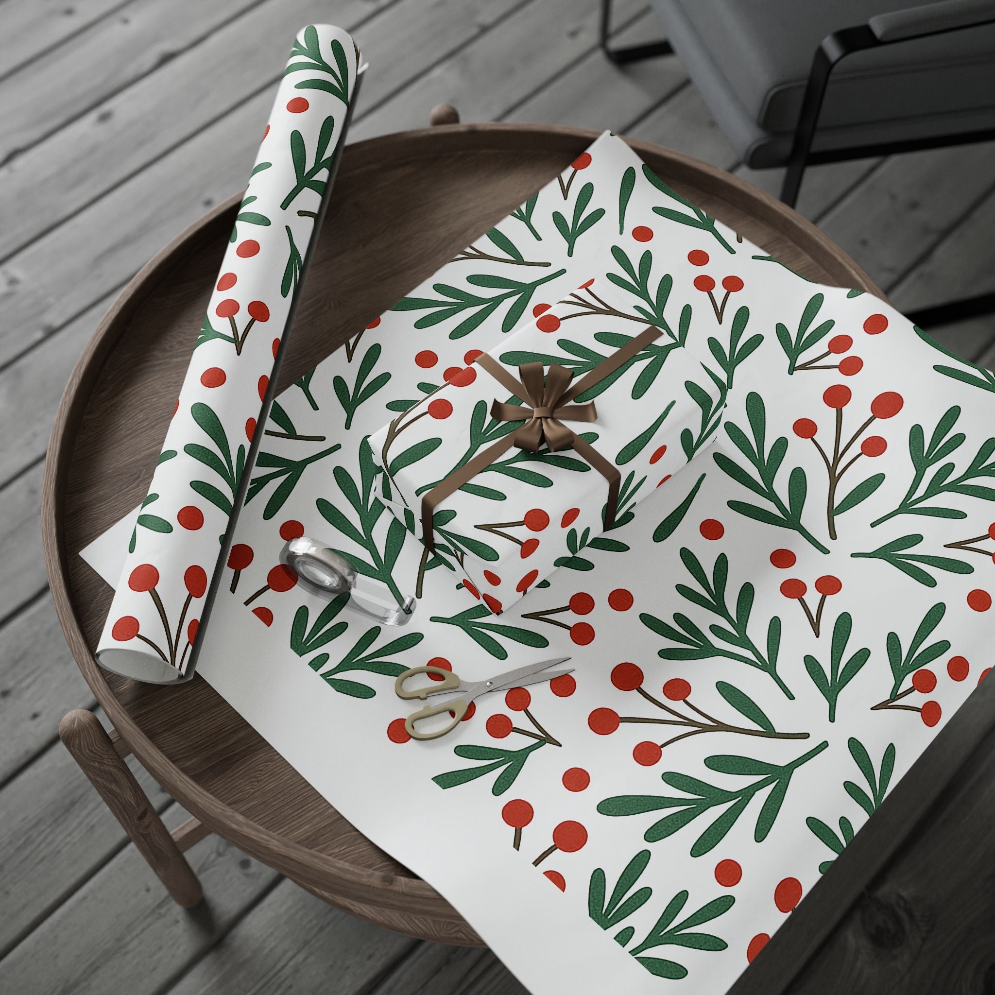 QR Code Minimalist Wrapping Paper Roll