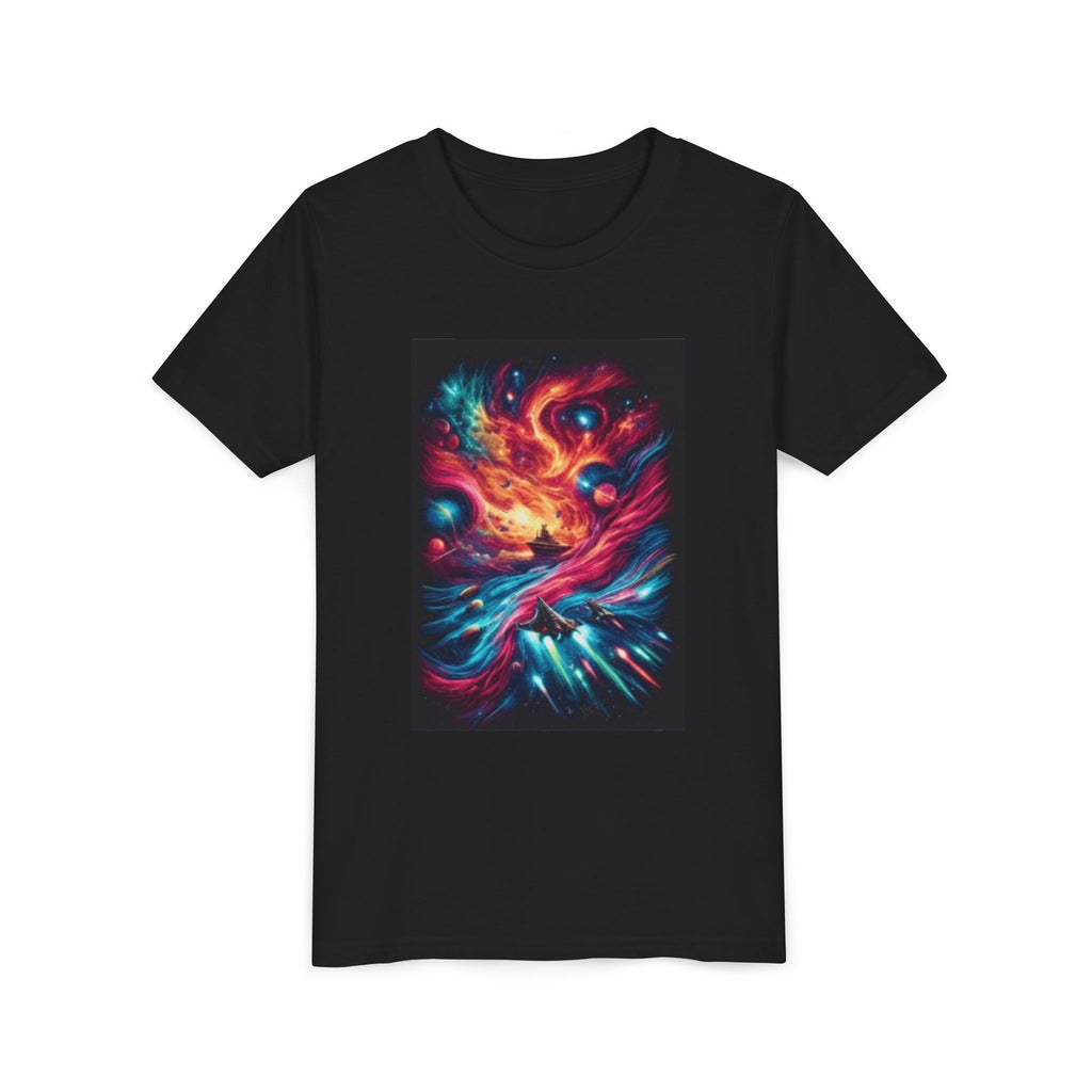 Youth Tee — Cosmic Phoenix Abstract Galaxy Art