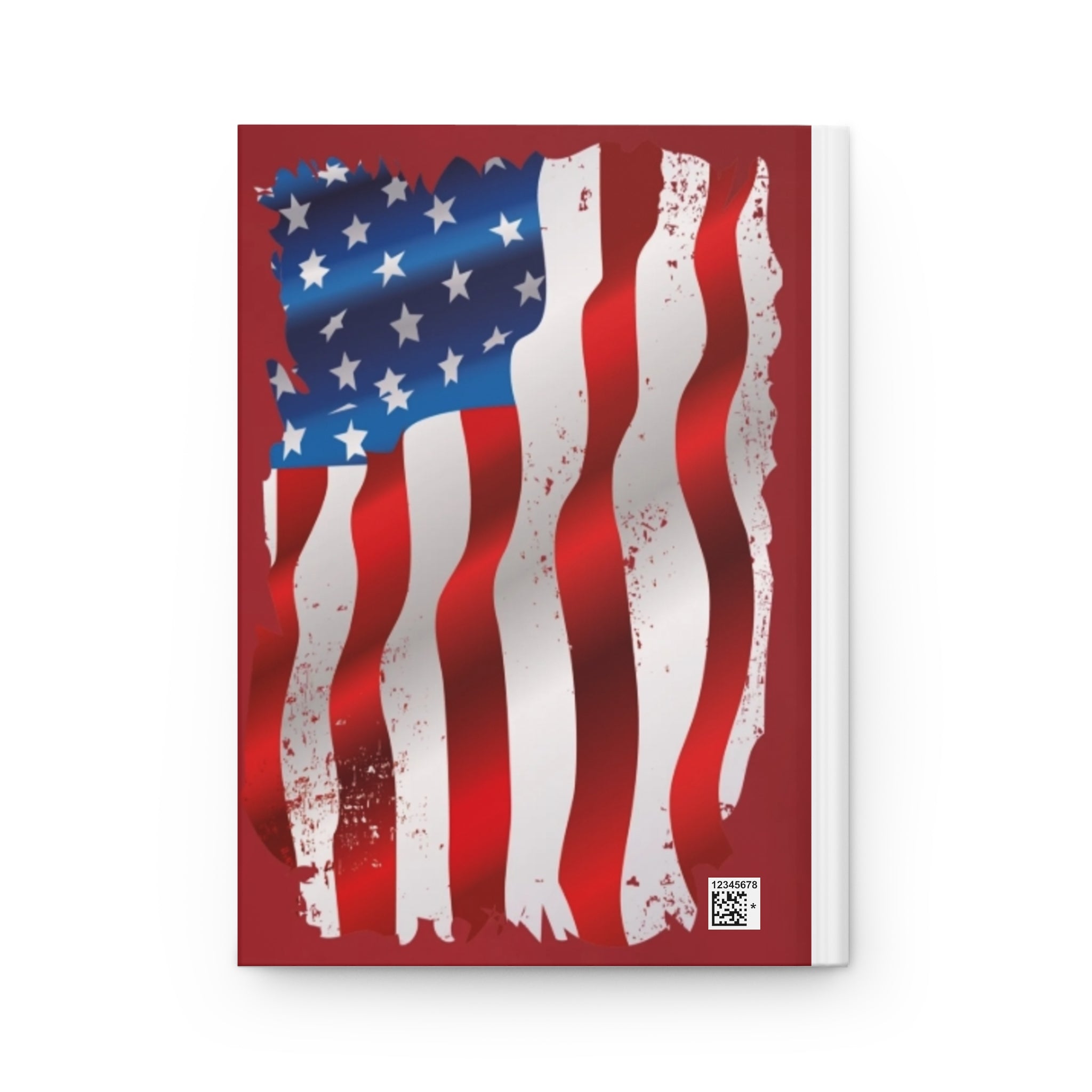 American Flag Hardcover Journal — Patriotic Notebook for Veterans, July 4th, Memorial Day