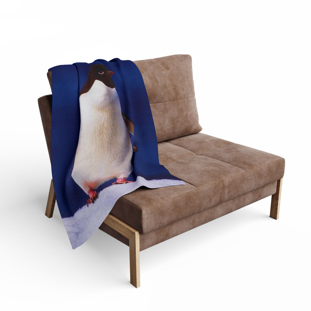 Emperor Penguin Fleece Blanket — Cozy Antarctic Animal Throw