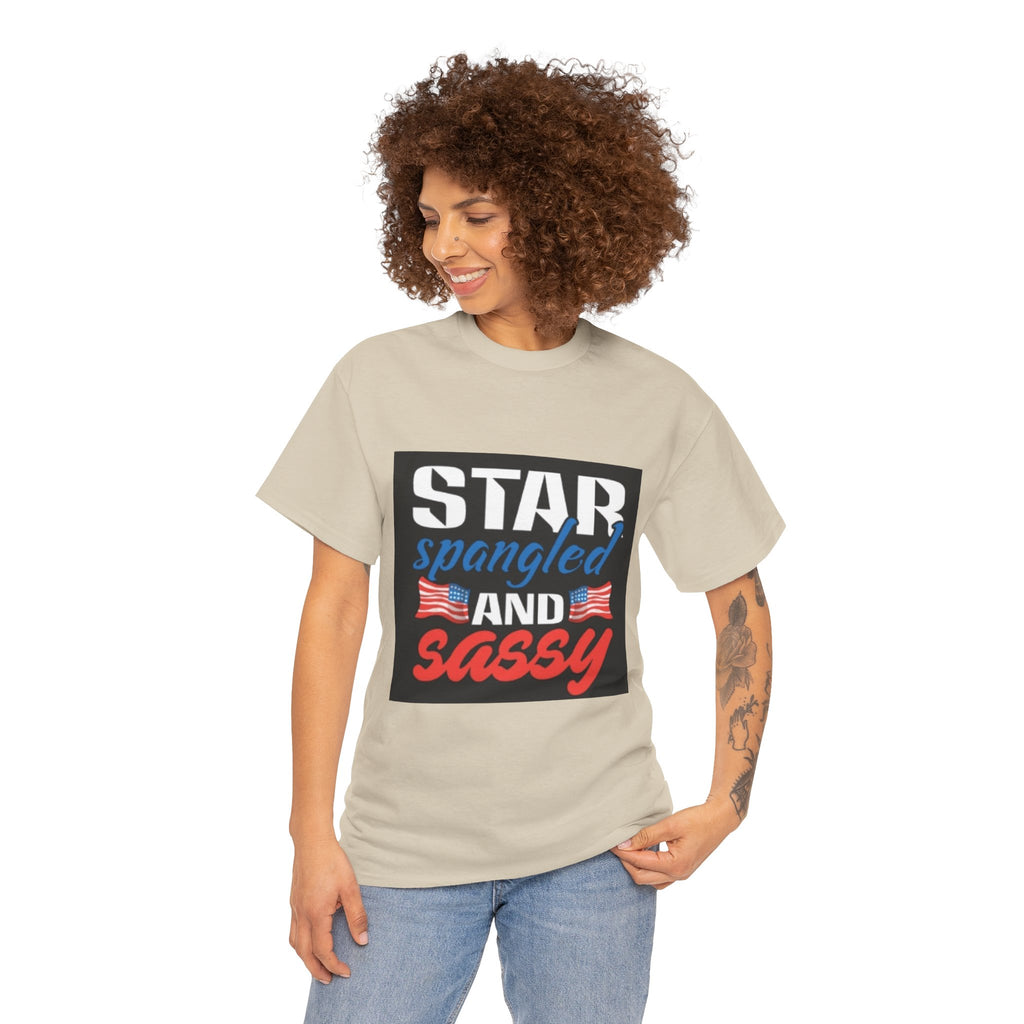 Star Spangled and Sassy Tee — Patriotic 4th of July Shirt with Flags