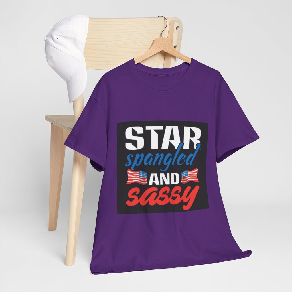 Star Spangled and Sassy Tee — Patriotic 4th of July Shirt with Flags