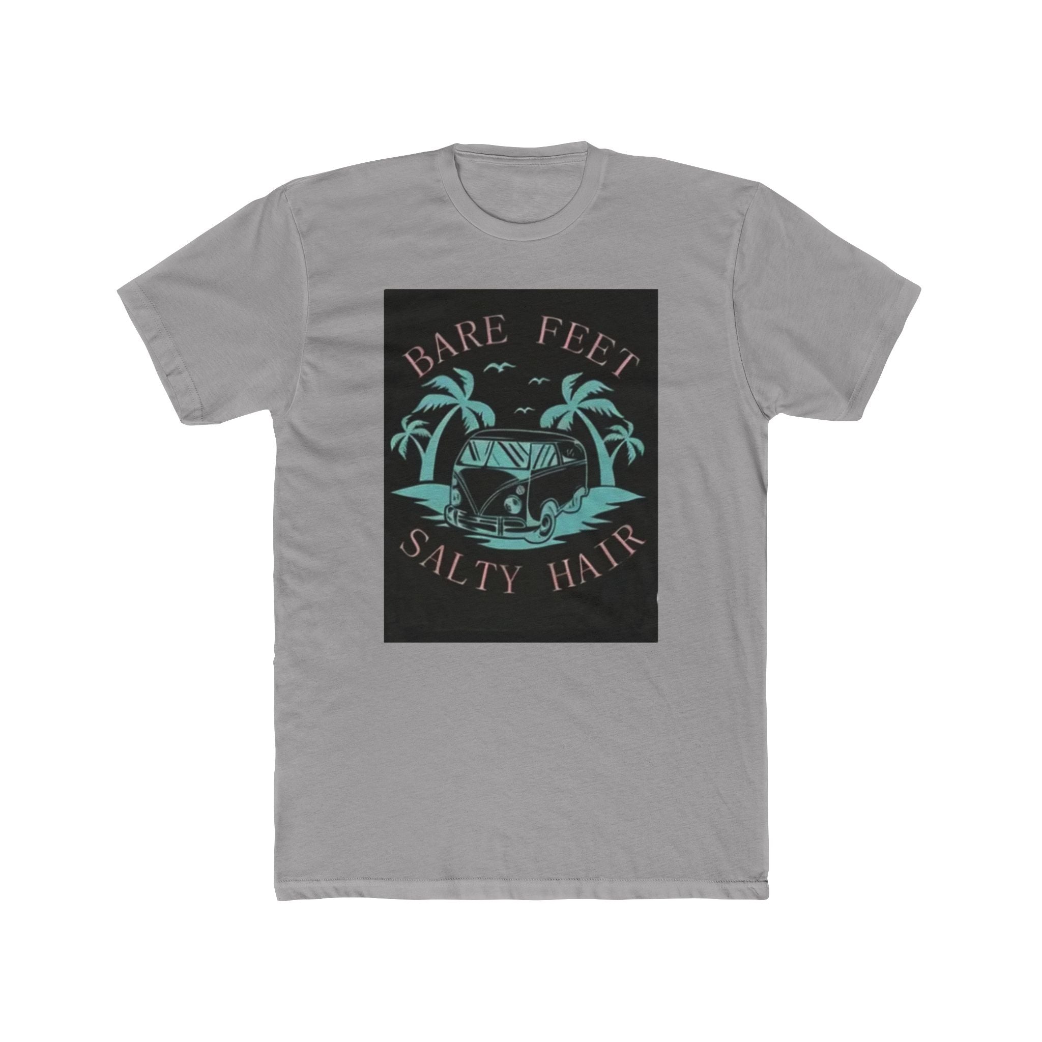 T-Shirt — "Bare Feet, Salty Hair" Beach Graphic Tee