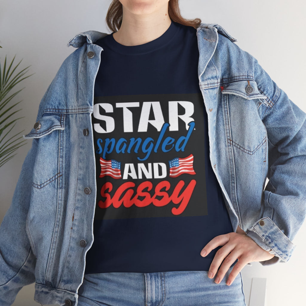Star Spangled and Sassy Tee — Patriotic 4th of July Shirt with Flags