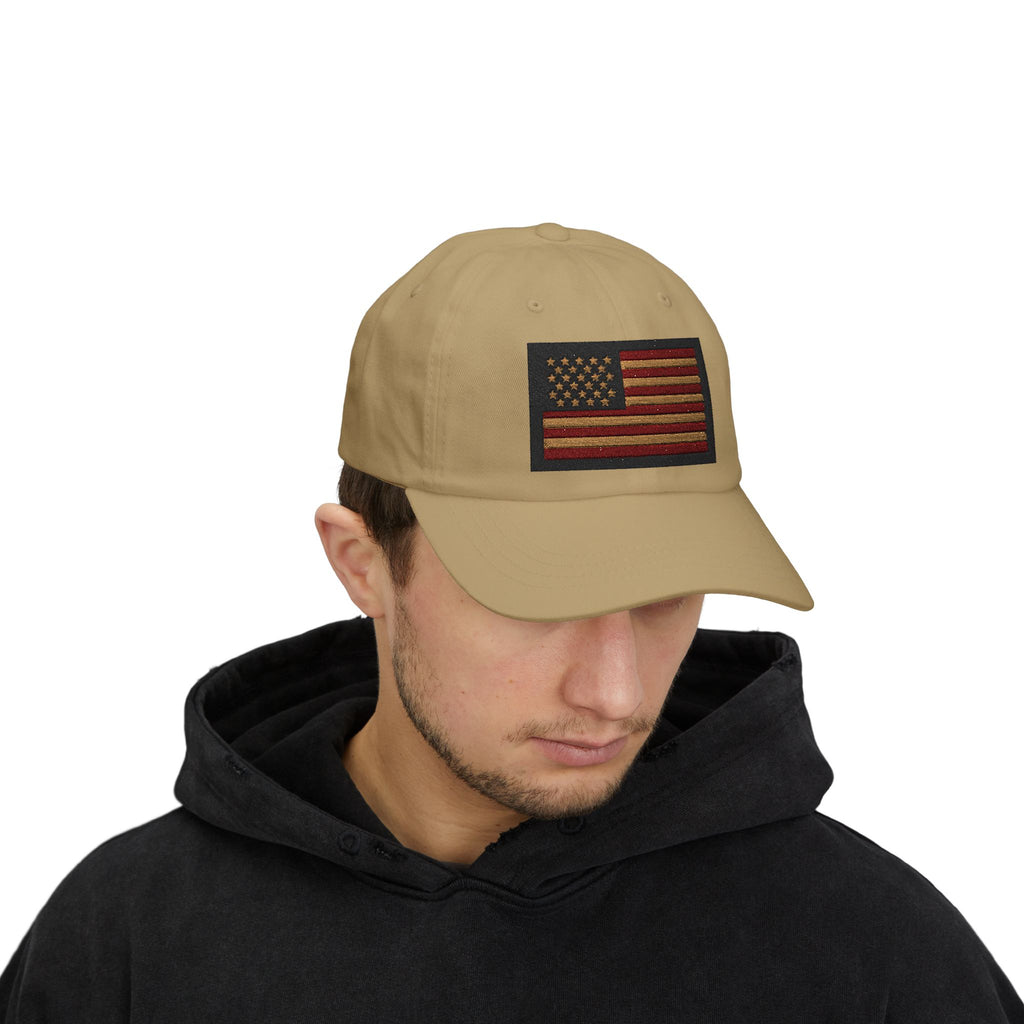 Vintage American Flag Dad Cap — Embroidered USA Baseball Hat