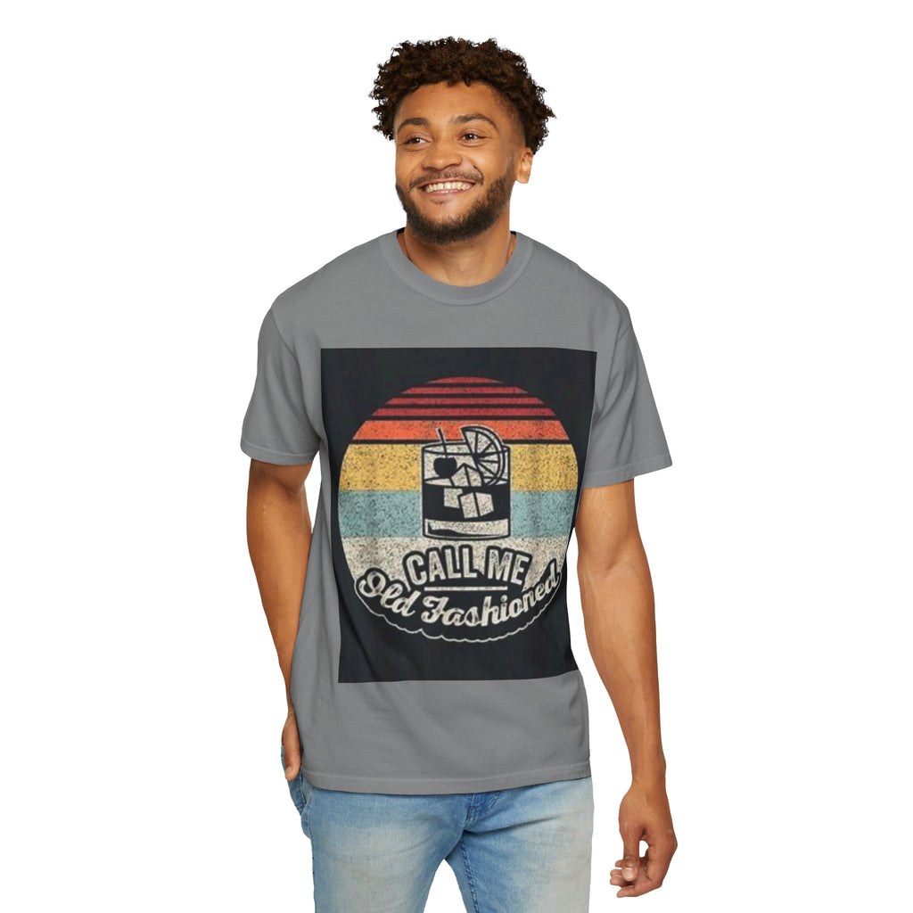 T-Shirt — "Call Me Old Fashioned" Retro Cocktail Graphic Tee