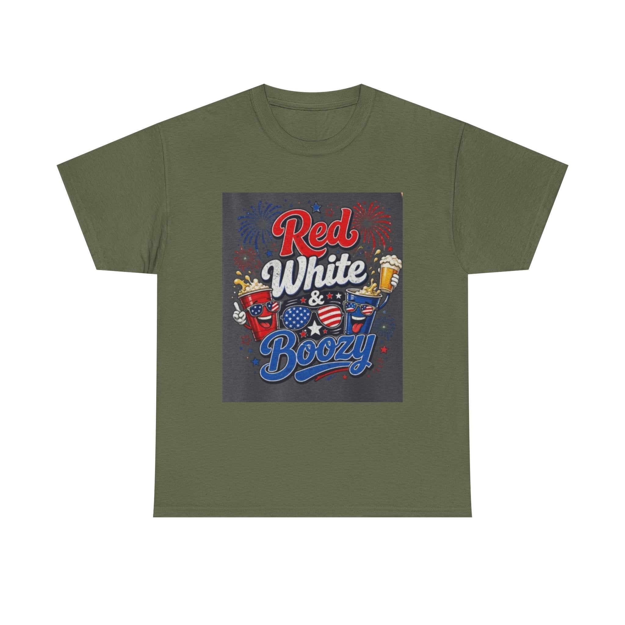 Red White & Boozy T-Shirt – Patriotic 4th of July Party Tee