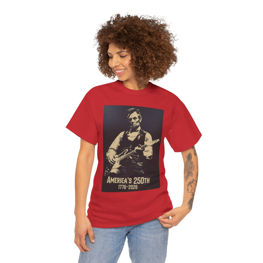 America's 250th Guitar Tee — 1776–2026 Patriotic Rock T‑Shirt