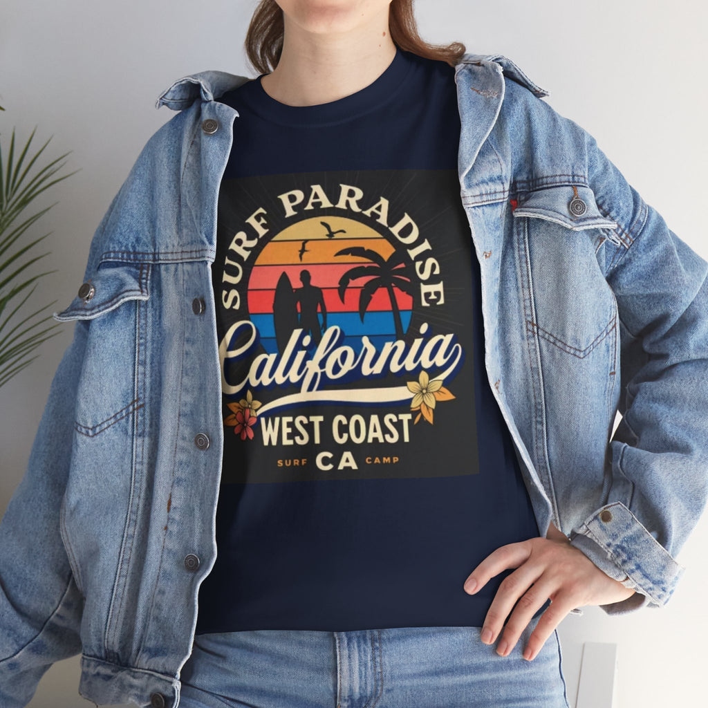 California Surf Paradise Tee — West Coast CA Vintage Sunset Graphic T-Shirt