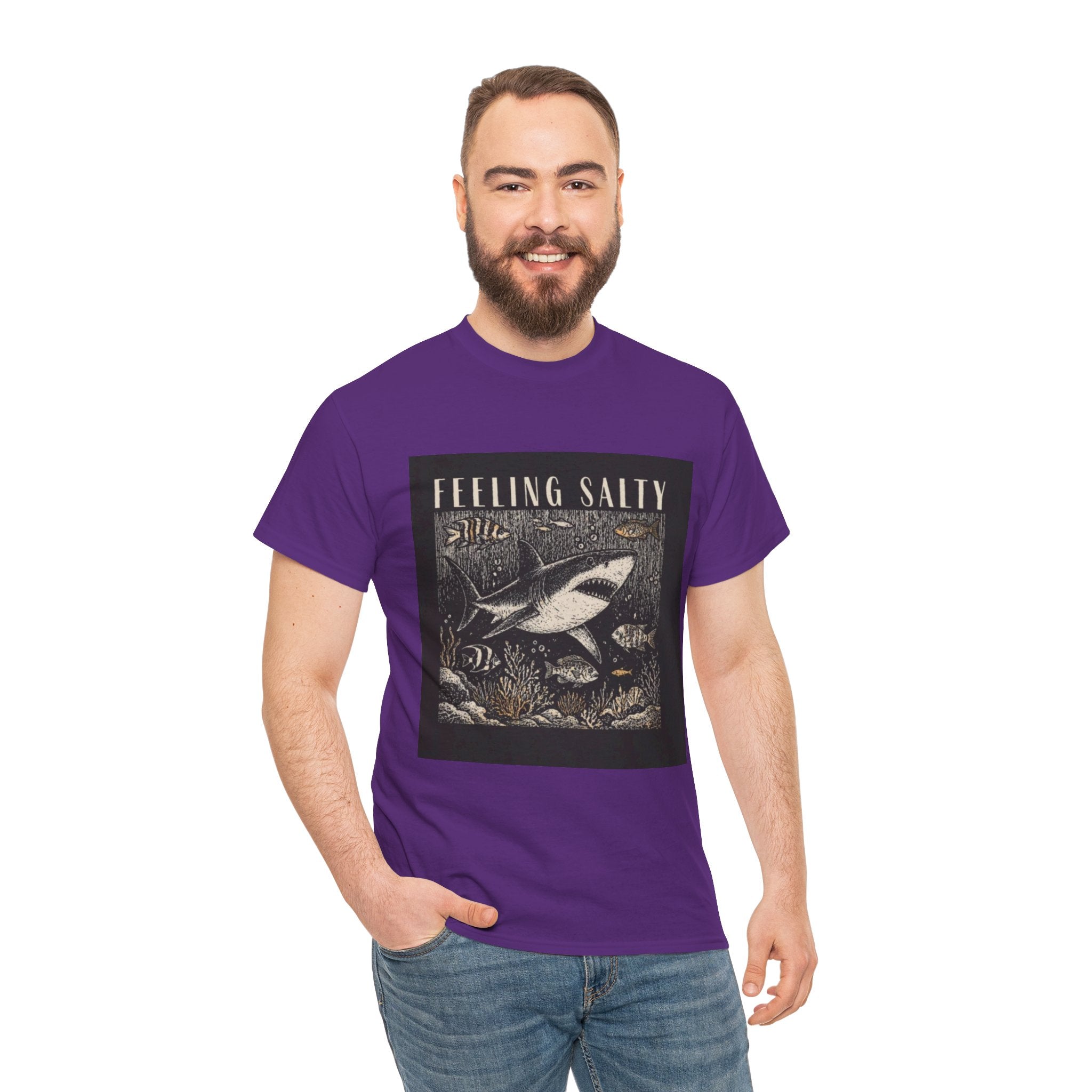 Feeling Salty Shark T-Shirt – Vintage Ocean Graphic Tee