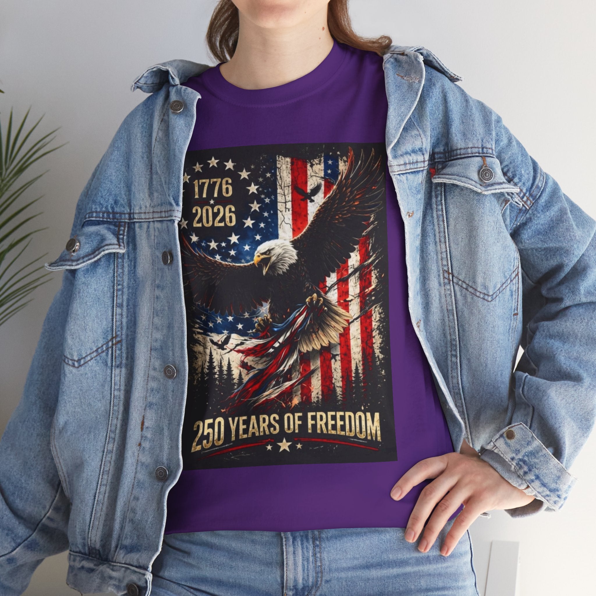 Patriotic Tee — 1776–2026 Bald Eagle "250 Years of Freedom" Shirt