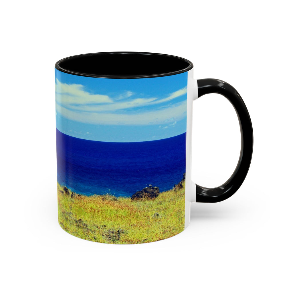 Coastal Landscape Accent Coffee Mug – Ocean View Beach Scene (11/15oz)
