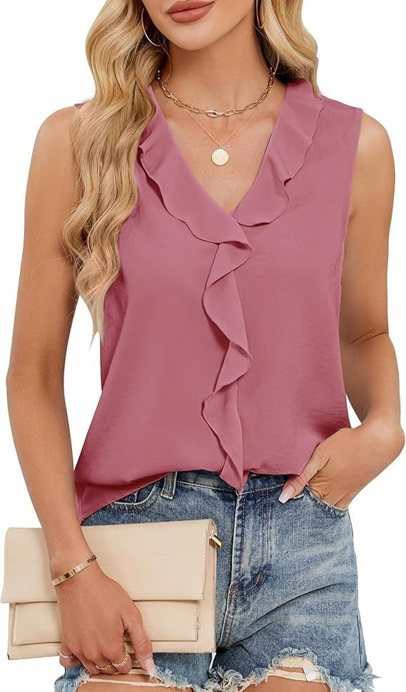 Women's Solid Color Summer Sleeveless Shirt