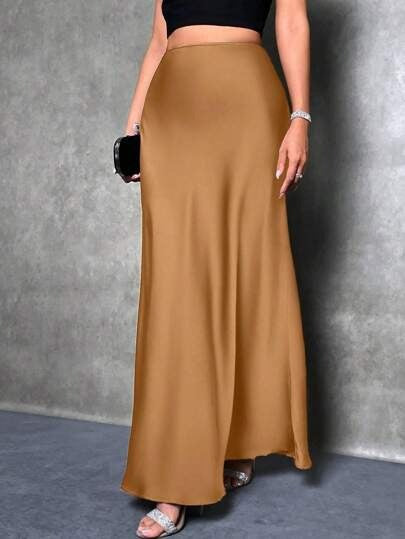 Satin Skirt For Spring And Summer