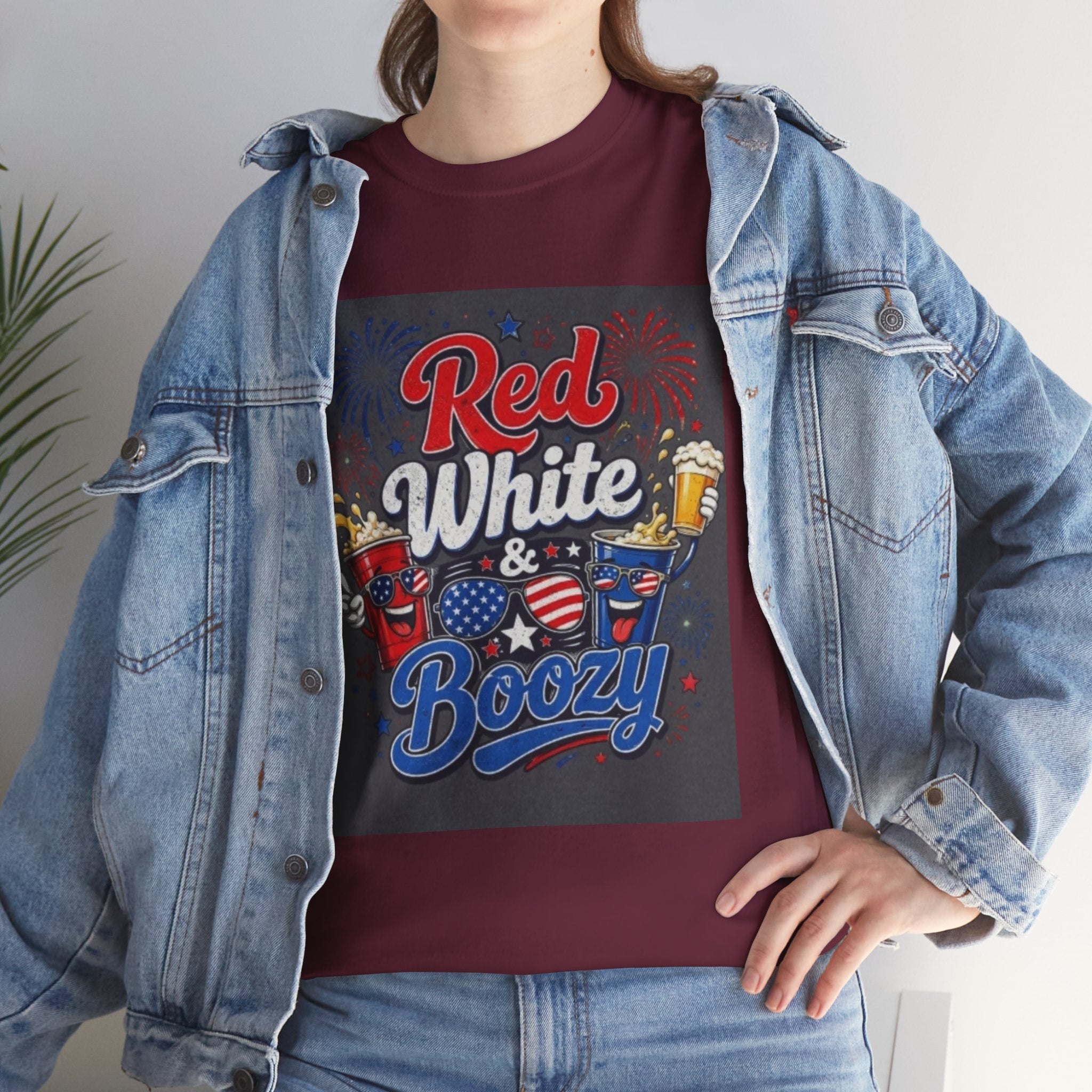 Red White & Boozy T-Shirt – Patriotic 4th of July Party Tee