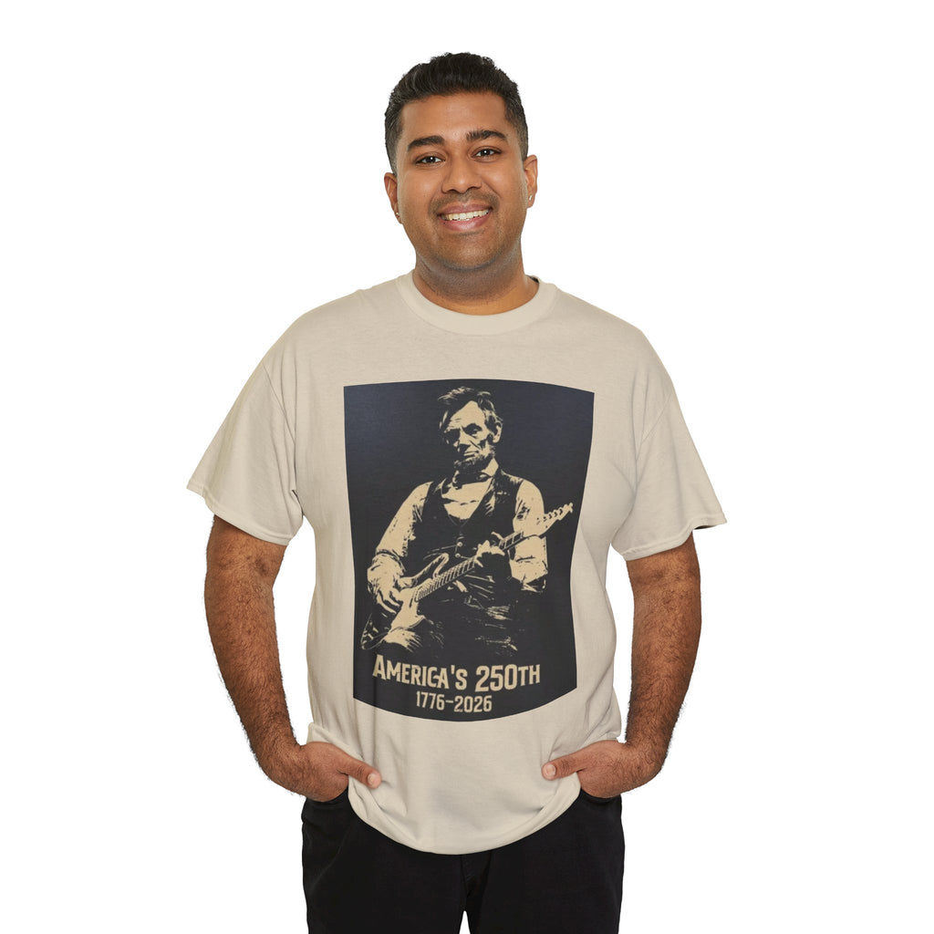 America's 250th Guitar Tee — 1776–2026 Patriotic Rock T‑Shirt