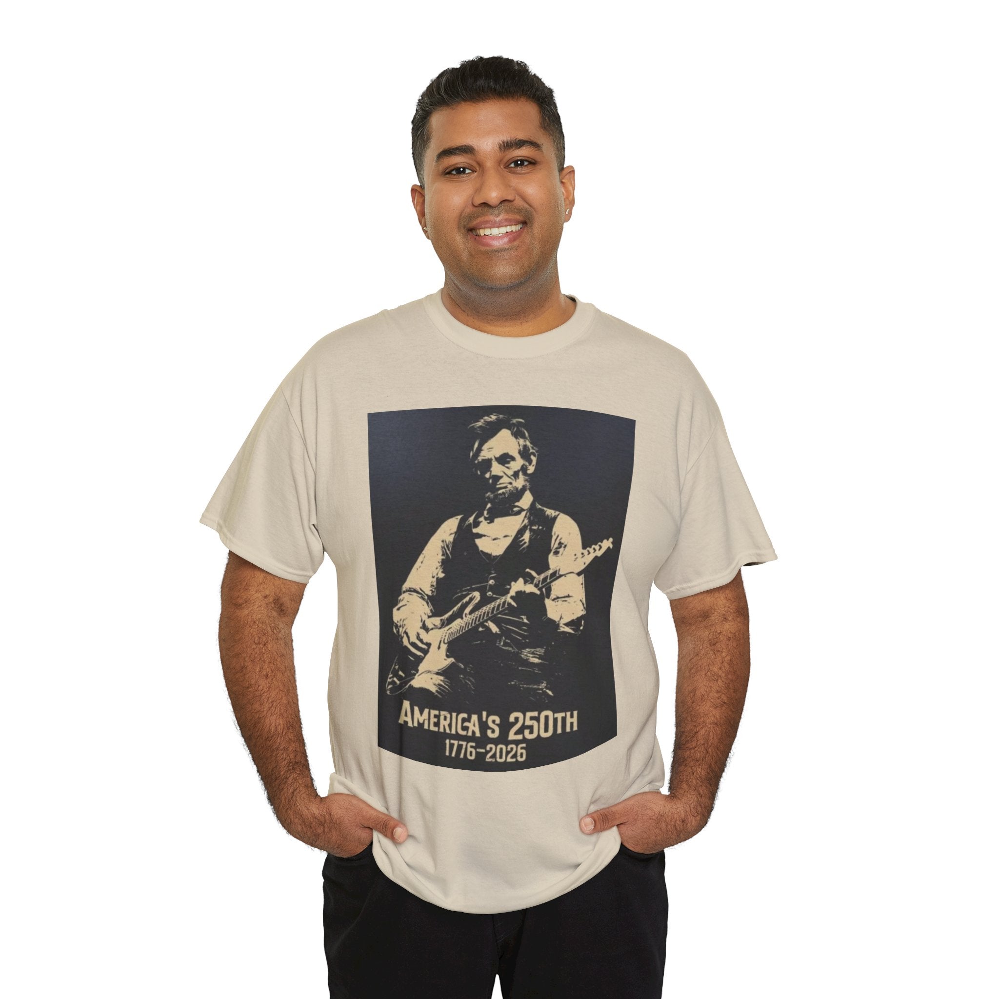 America's 250th Guitar Tee — 1776–2026 Patriotic Rock T‑Shirt