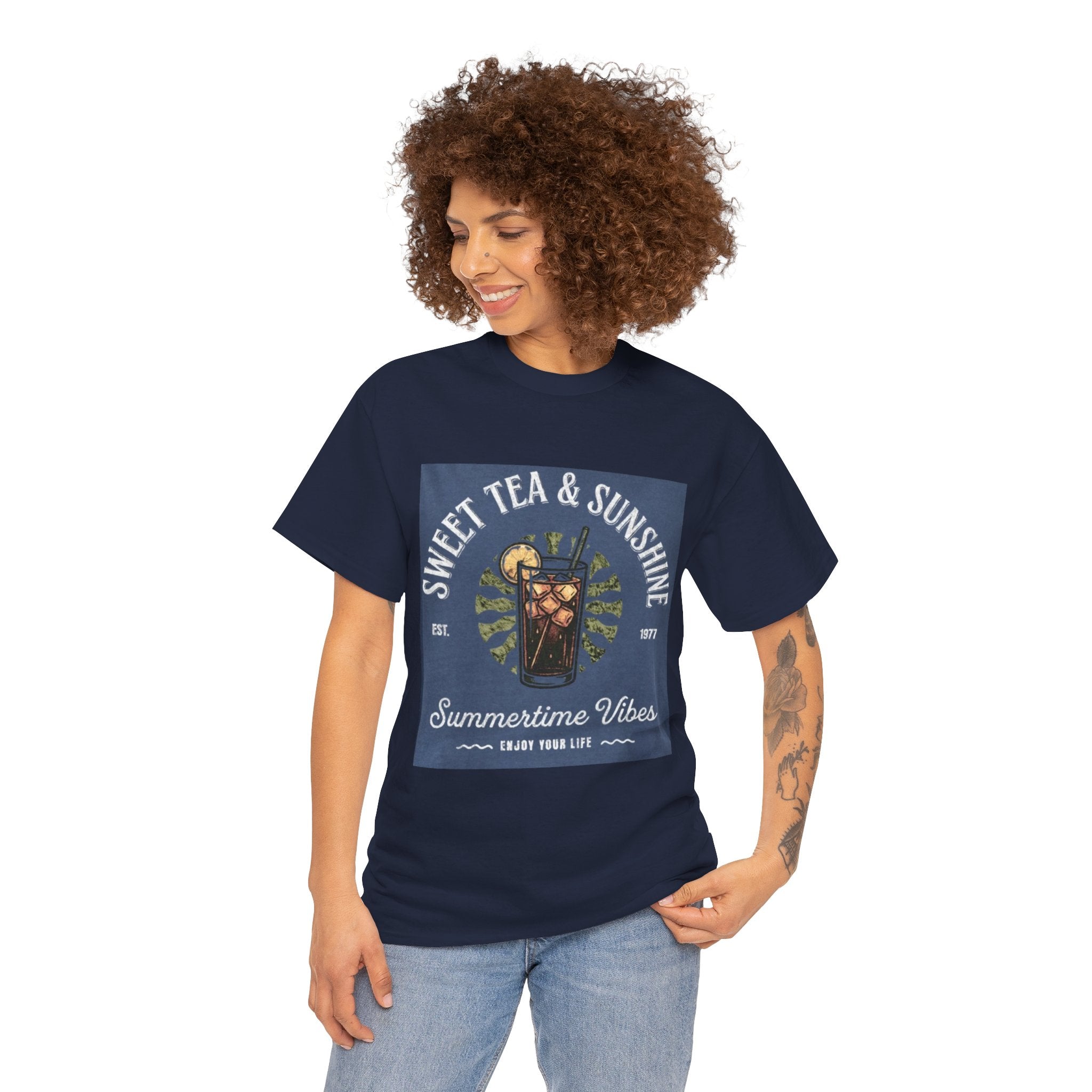 Sweet Tea & Sunshine Tee — Summertime Vibes Iced Tea Graphic T-Shirt