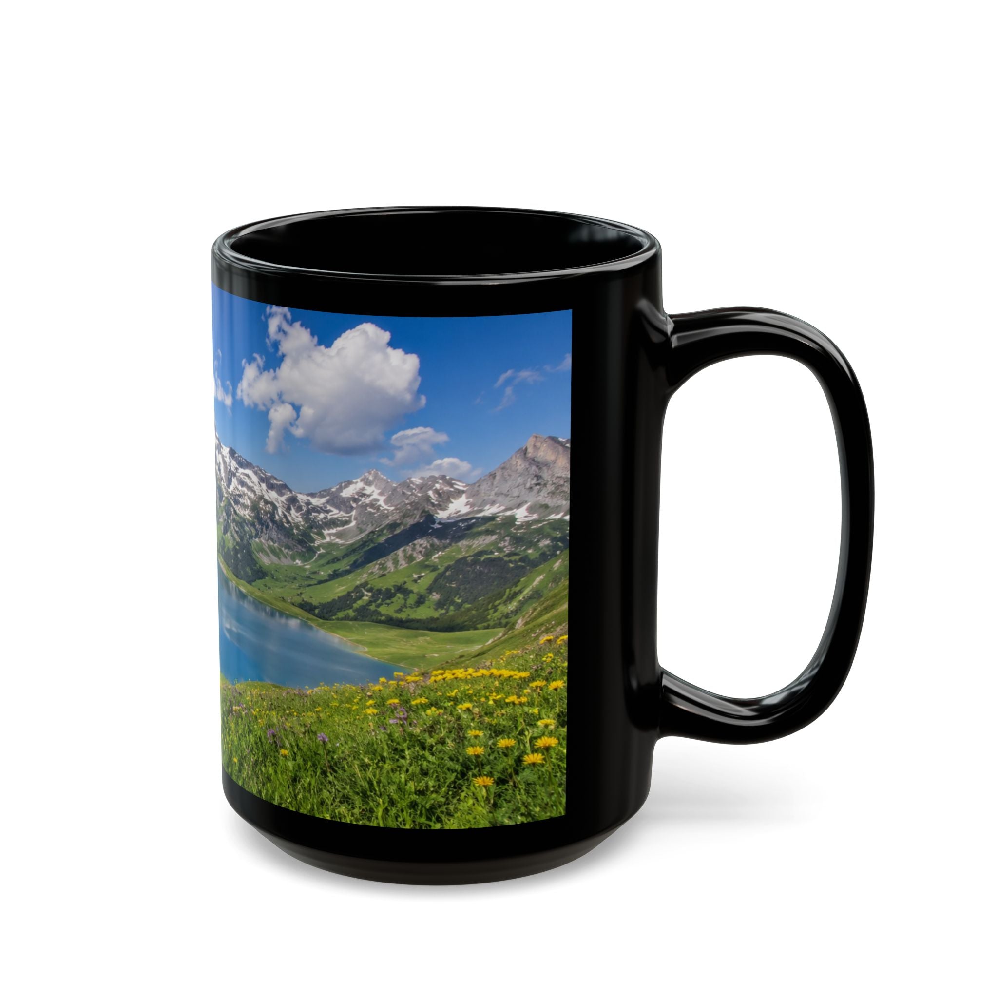 Mountain Lake Scenic Mug — Alpine Landscape Coffee Cup (11oz/15oz)